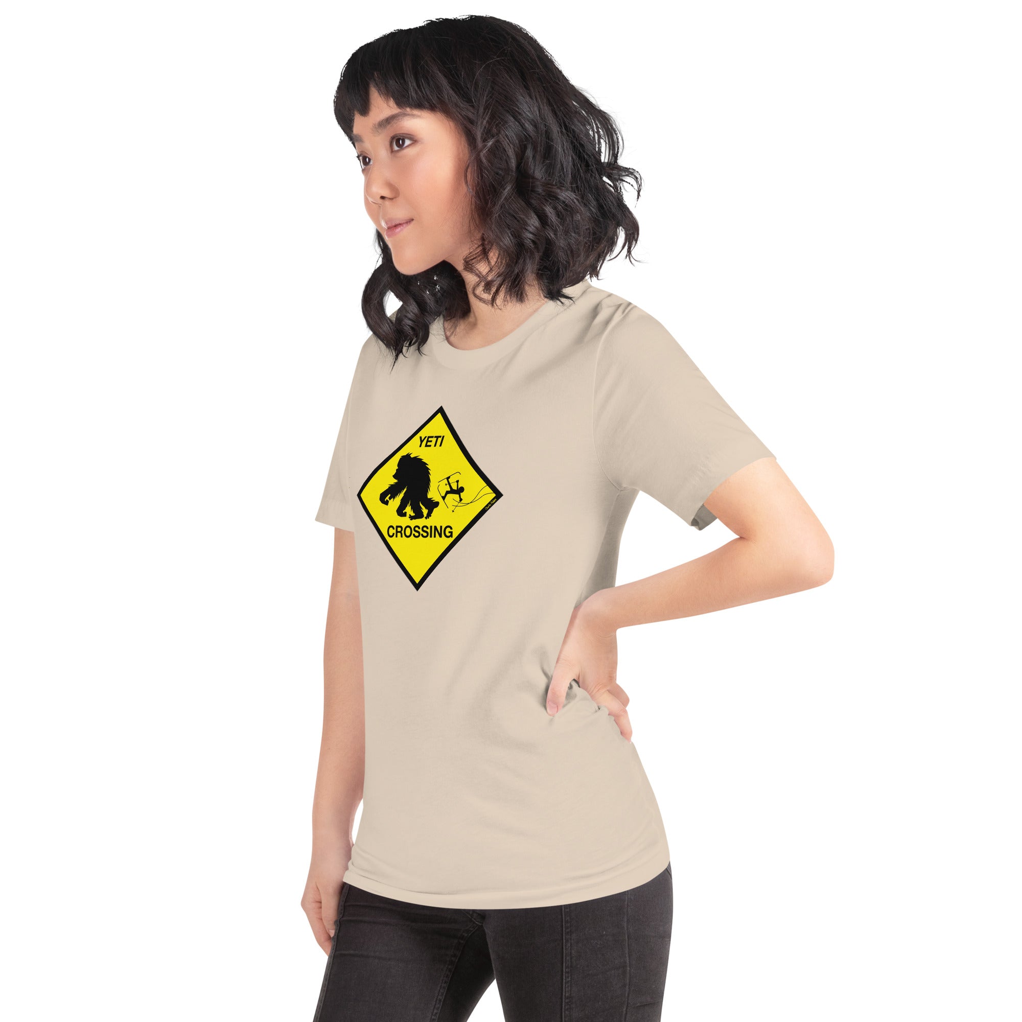 T-shirt en coton unisexe Yeti Crossing