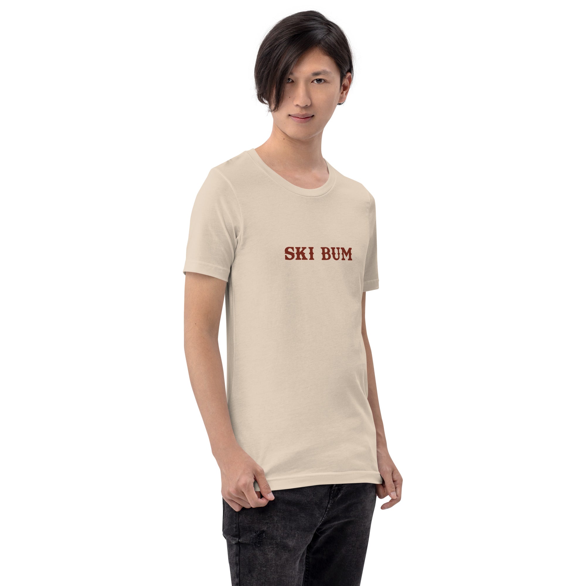 Unisex t-shirt Ski Bum on light colors