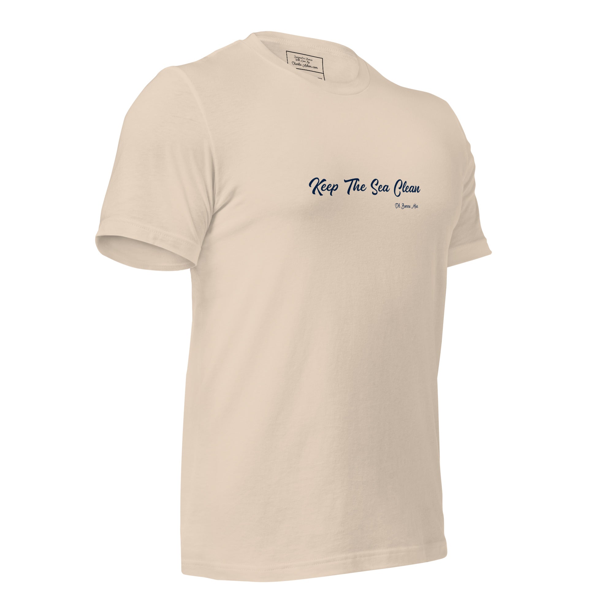 T-shirt en coton unisexe Keep The Sea Clean sur couleurs claires