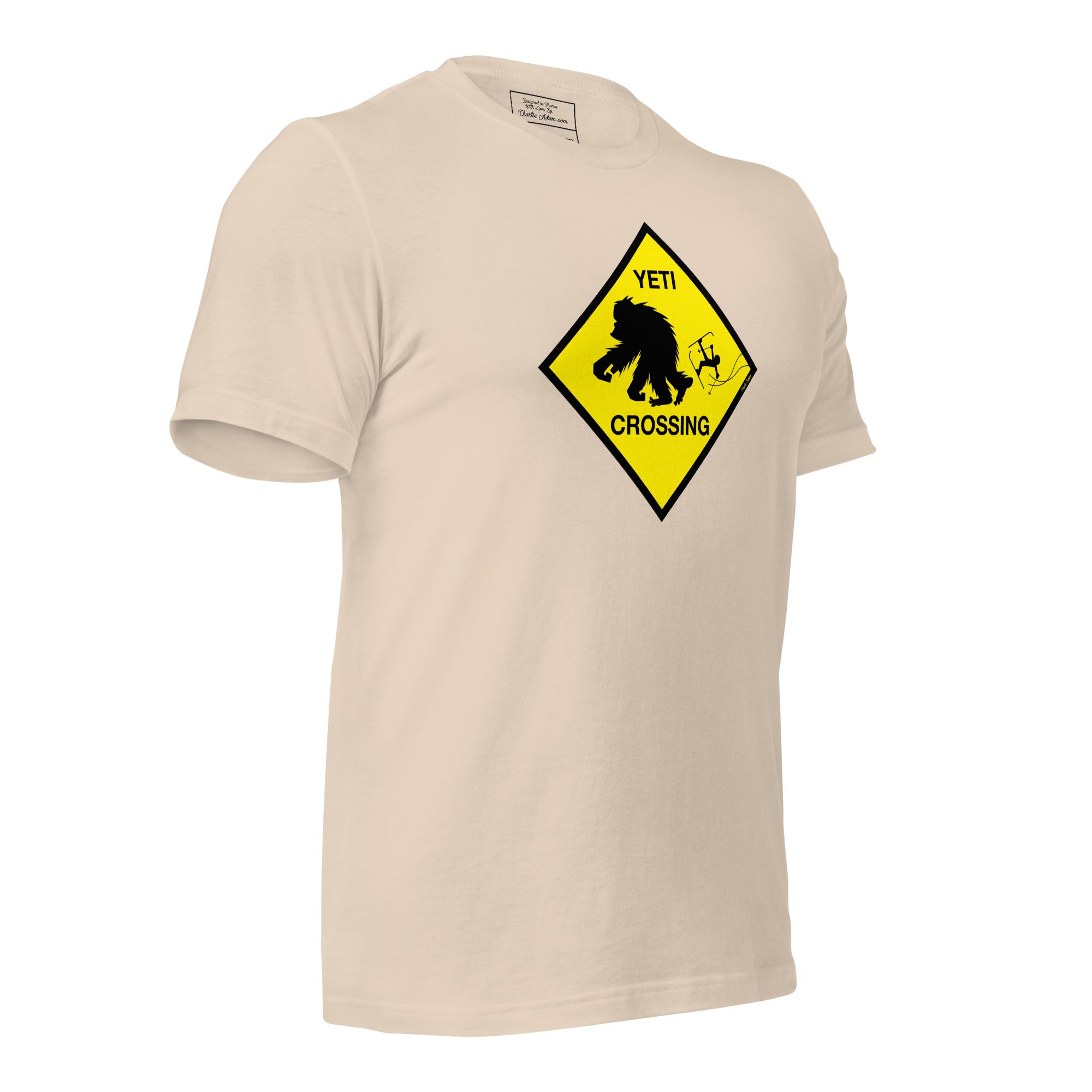 T-shirt en coton unisexe Yeti Crossing