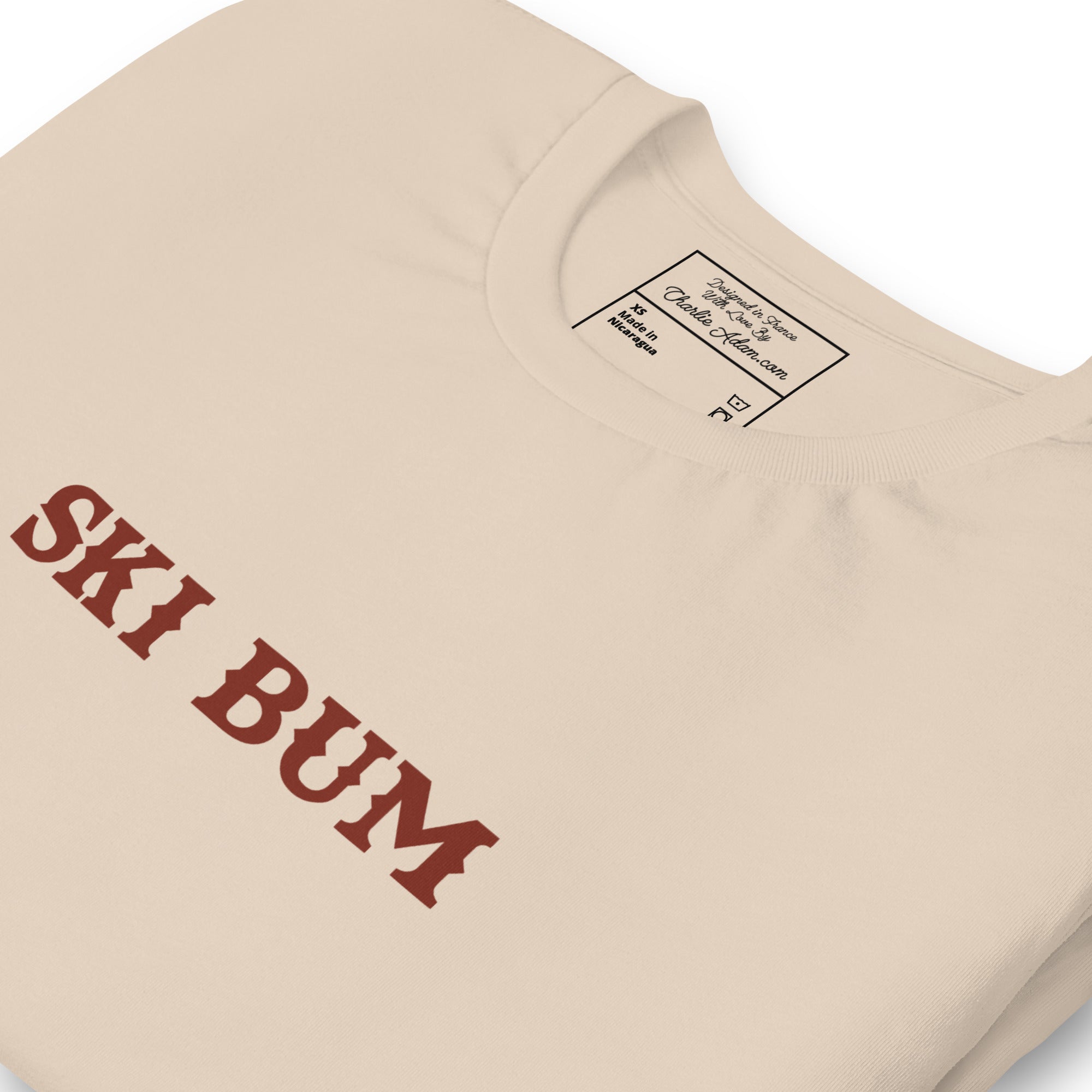 Unisex t-shirt Ski Bum on light colors