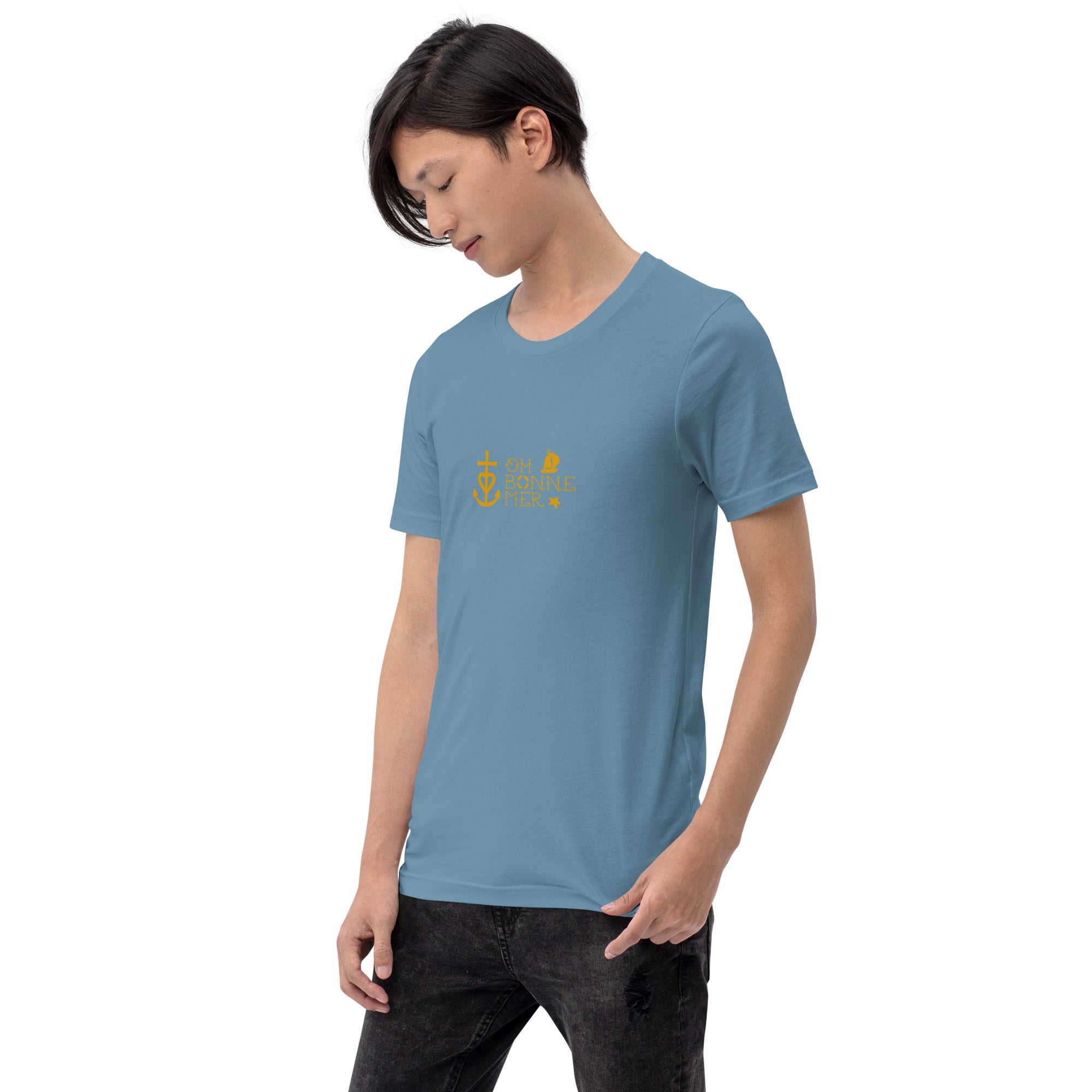 T-shirt en coton unisexe Oh Bonne Mer 2 sur couleurs foncées