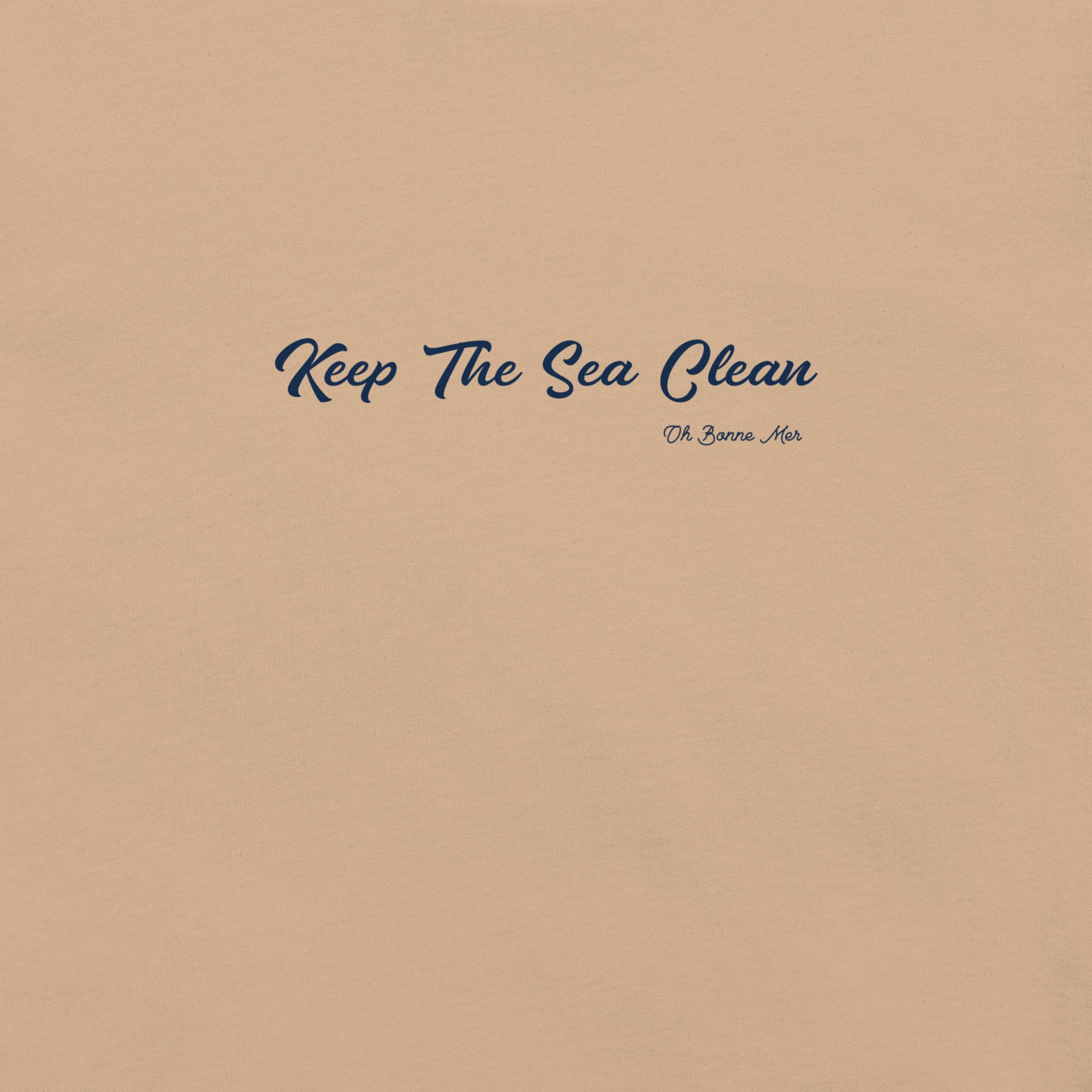 T-shirt en coton unisexe Keep The Sea Clean Navy sur couleurs vives