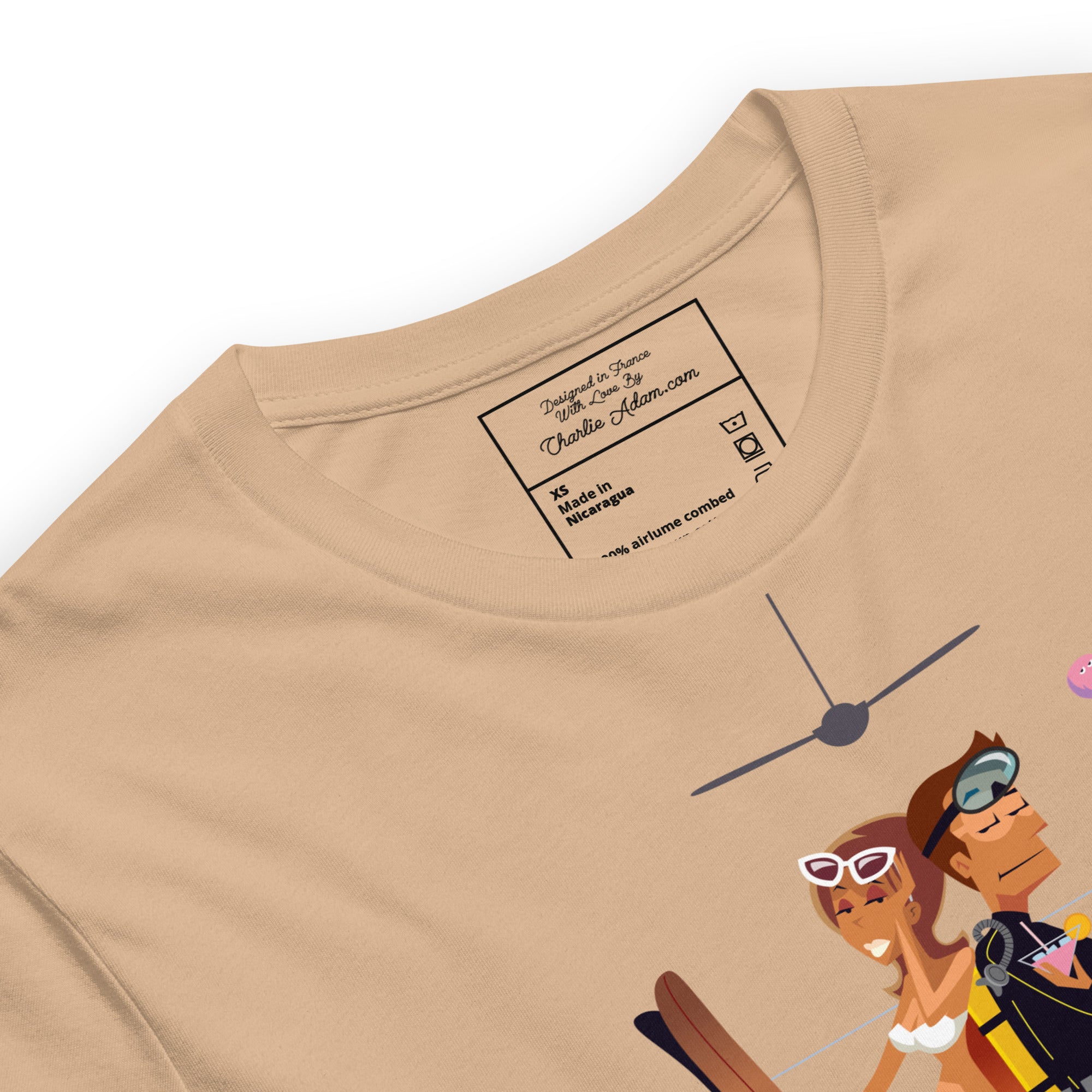 T-shirt en coton unisexe License to Chill Vamos a la Playa sur couleurs vives