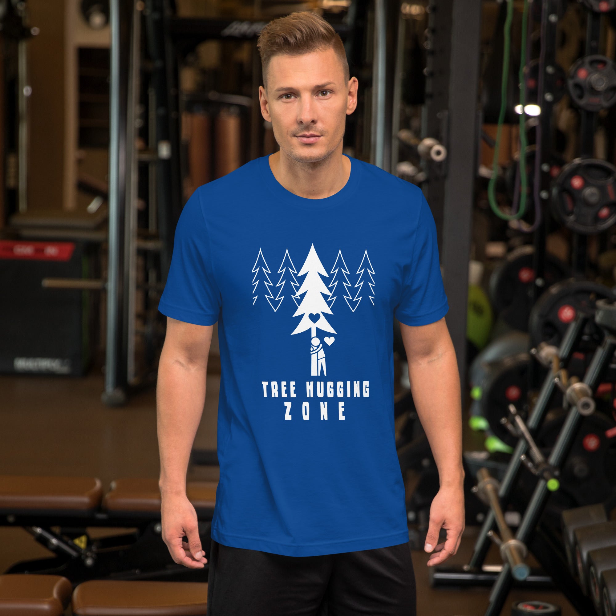 Unisex t-shirt Tree hugging zone on dark colors