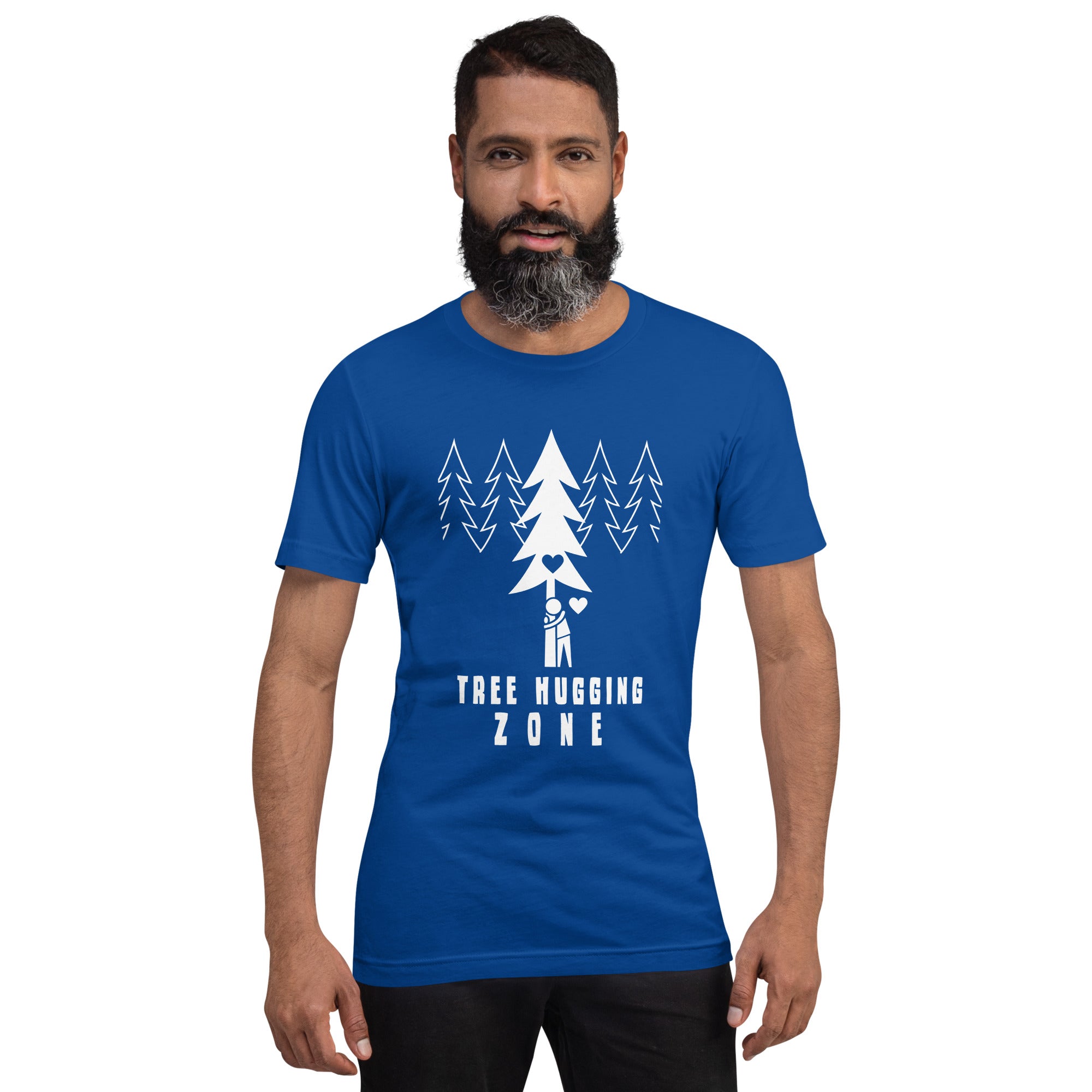 Unisex t-shirt Tree hugging zone on dark colors