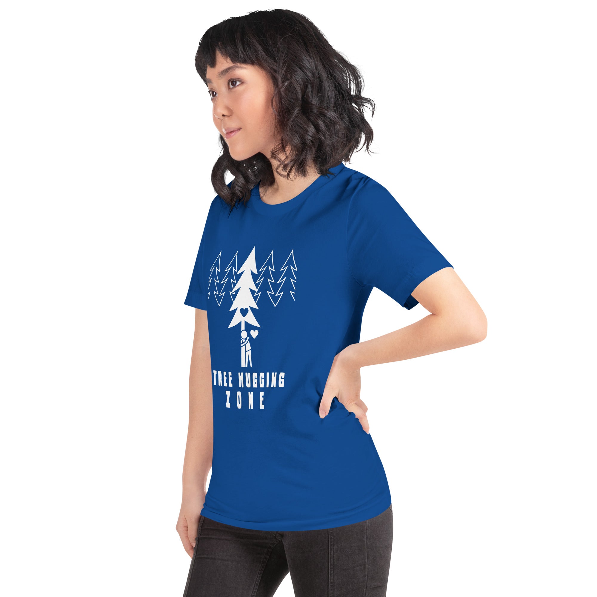 Unisex t-shirt Tree hugging zone on dark colors