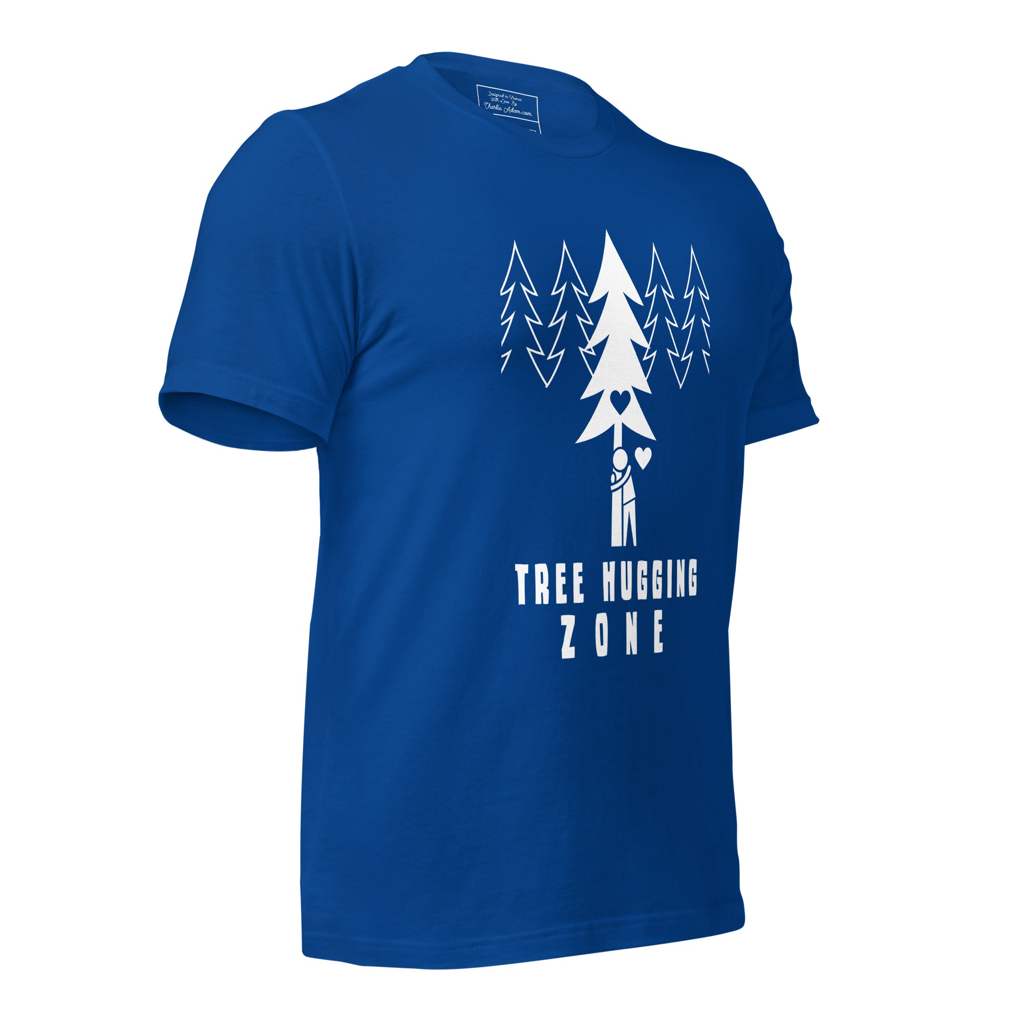 Unisex t-shirt Tree hugging zone on dark colors