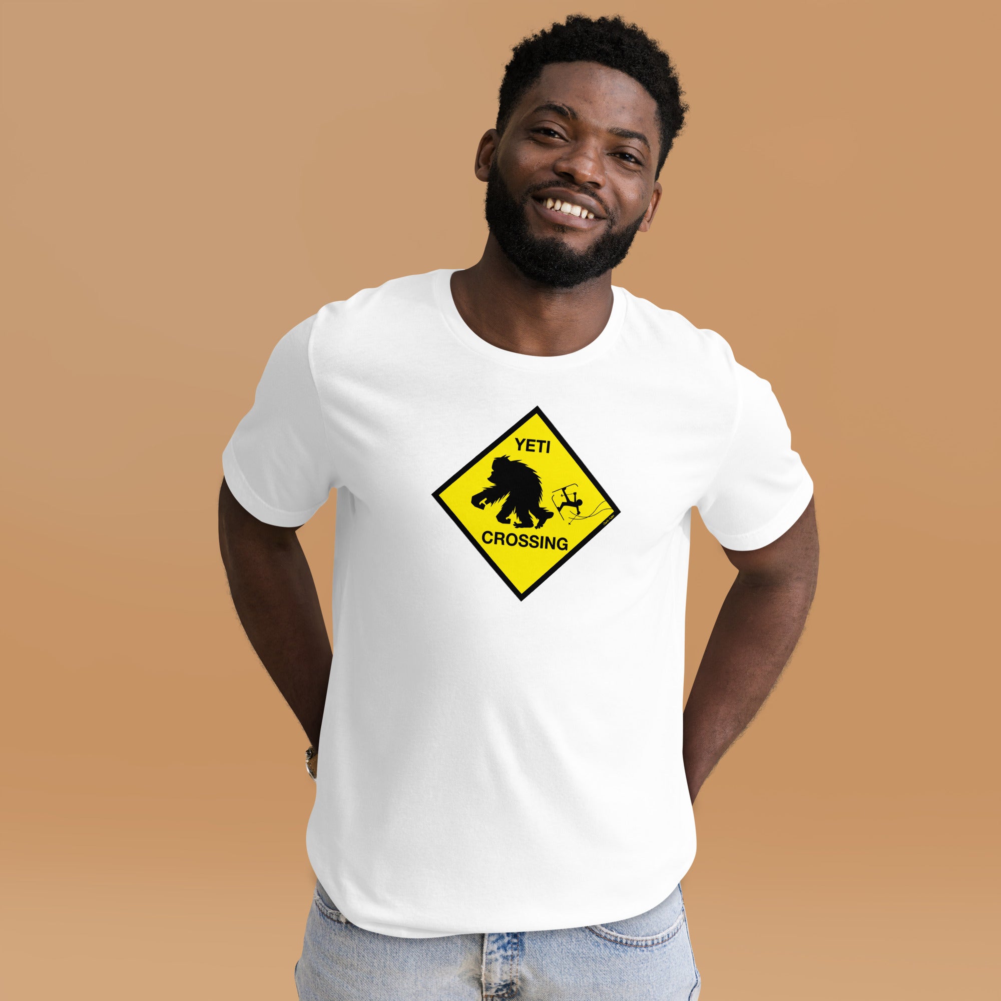 T-shirt en coton unisexe Yeti Crossing