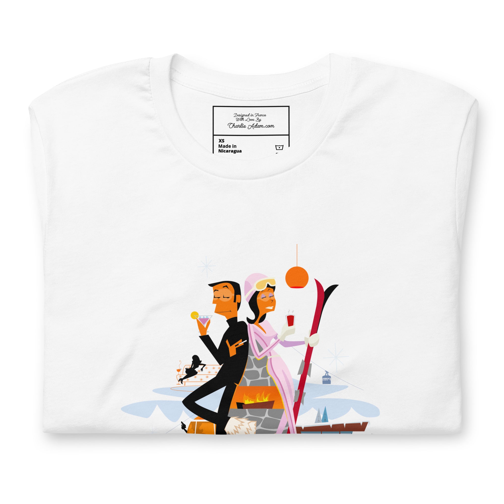 T-shirt en coton unisexe License To Chill Mission Après-Ski sur couleurs claires