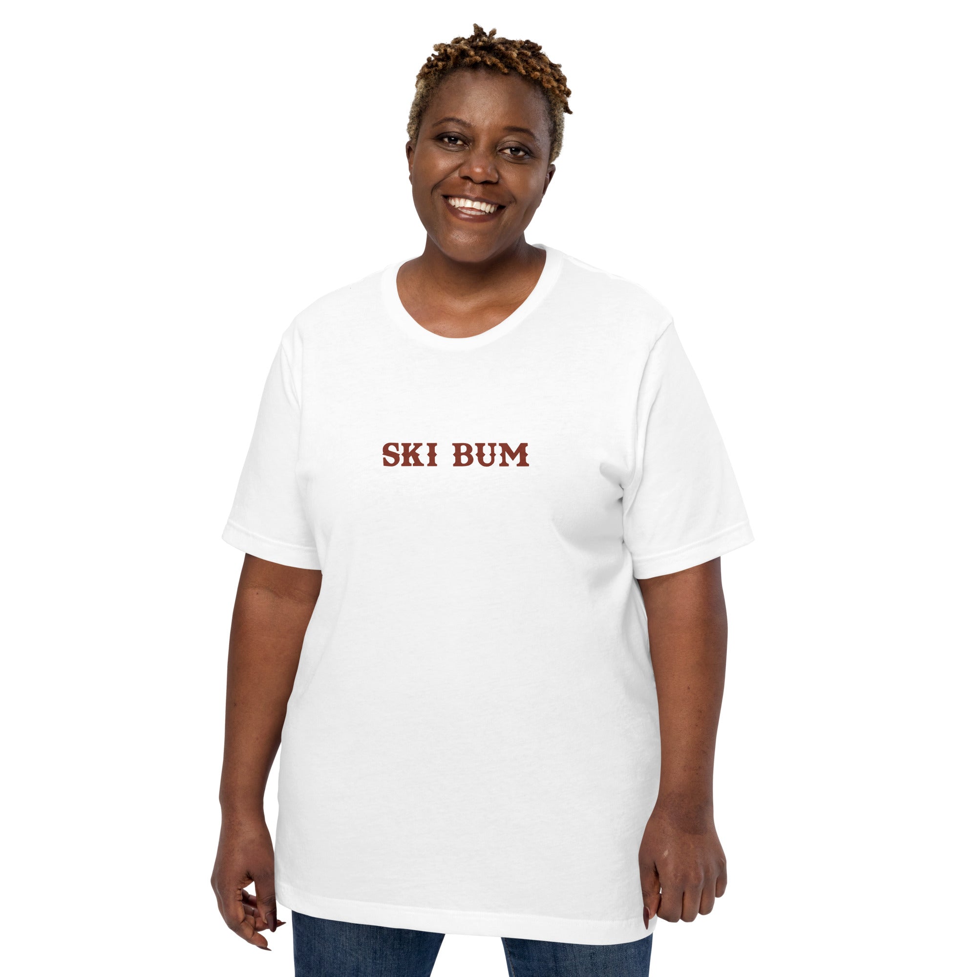 Unisex t-shirt Ski Bum on light colors