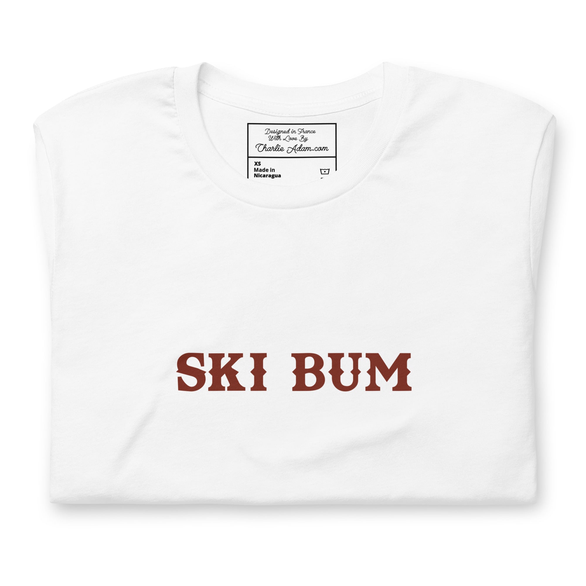 Unisex t-shirt Ski Bum on light colors