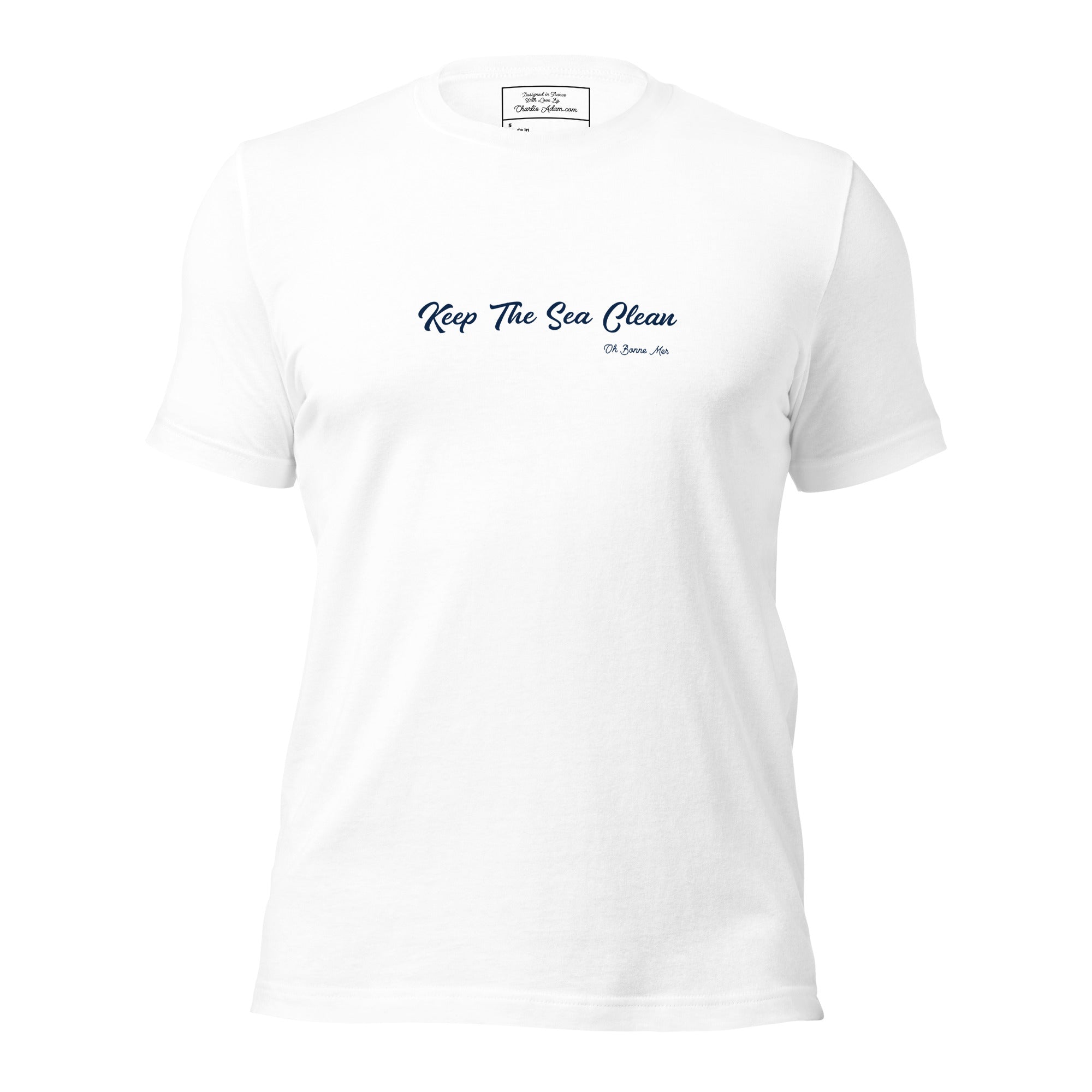 Unisex cotton t-shirt Keep The Sea Clean on light colors