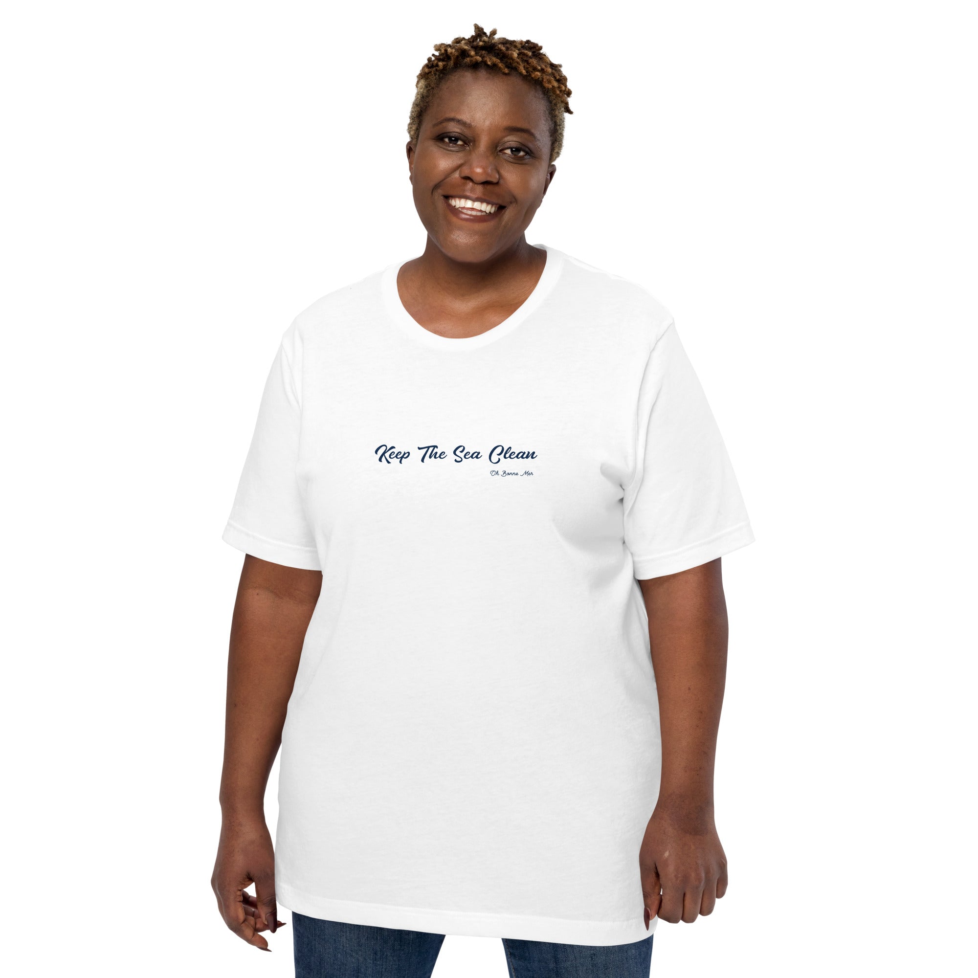 T-shirt en coton unisexe Keep The Sea Clean sur couleurs claires