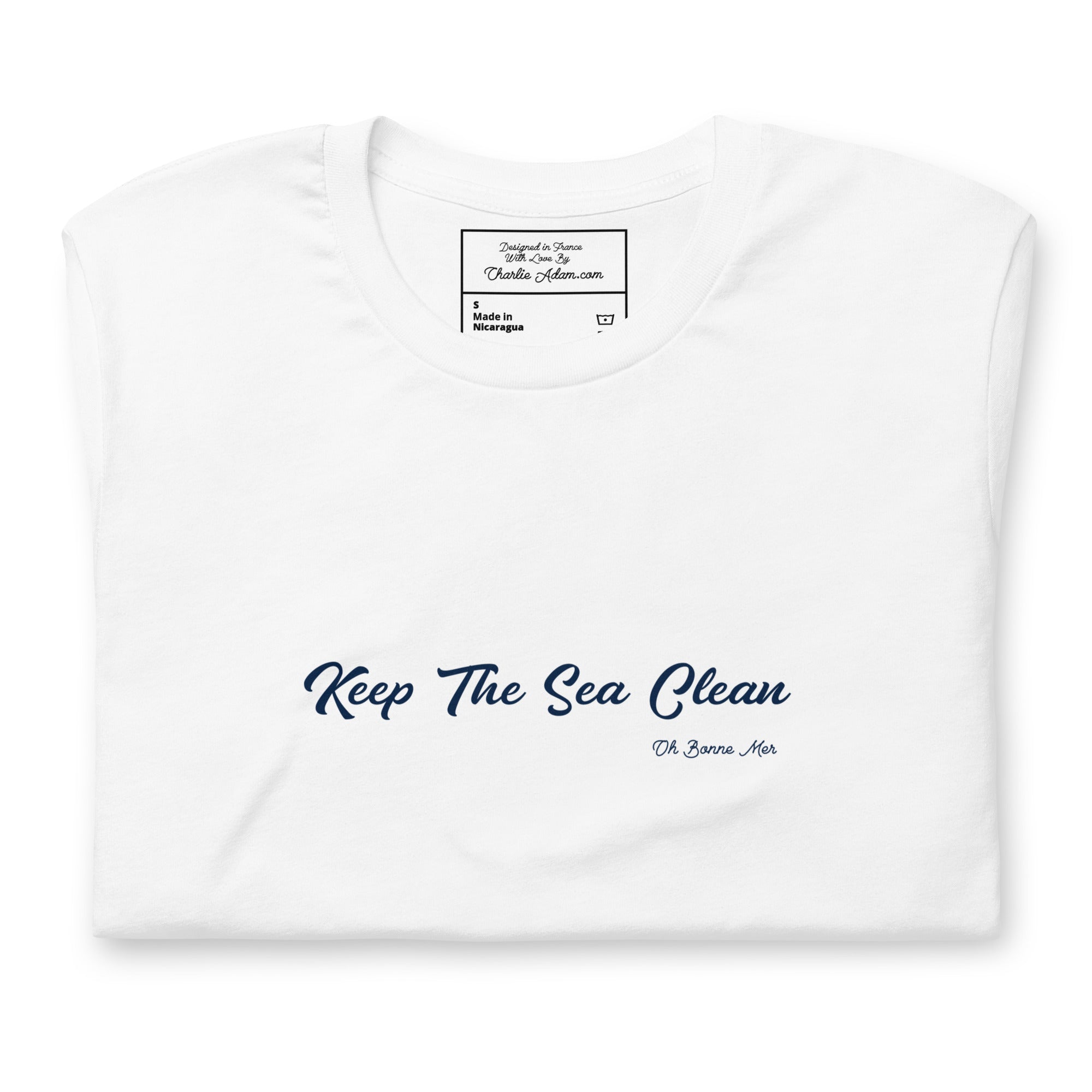 Unisex cotton t-shirt Keep The Sea Clean on light colors