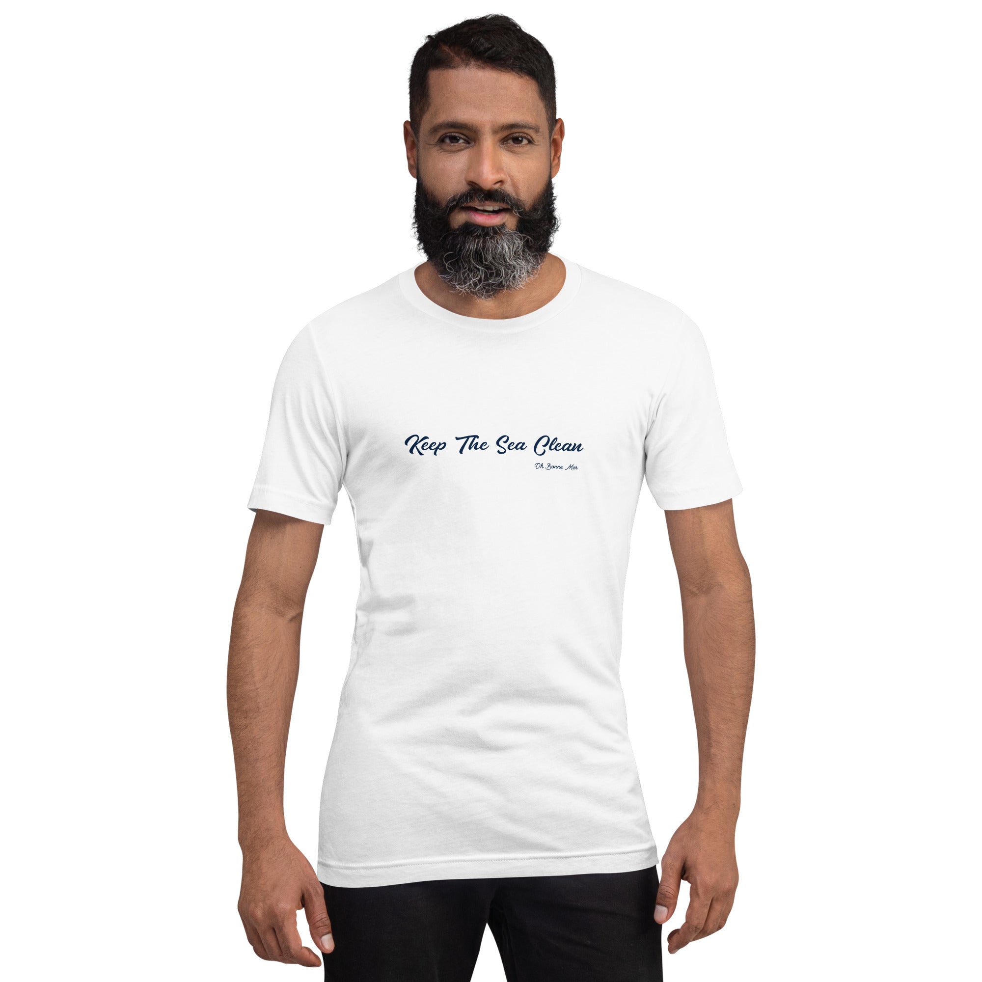 Unisex cotton t-shirt Keep The Sea Clean on light colors