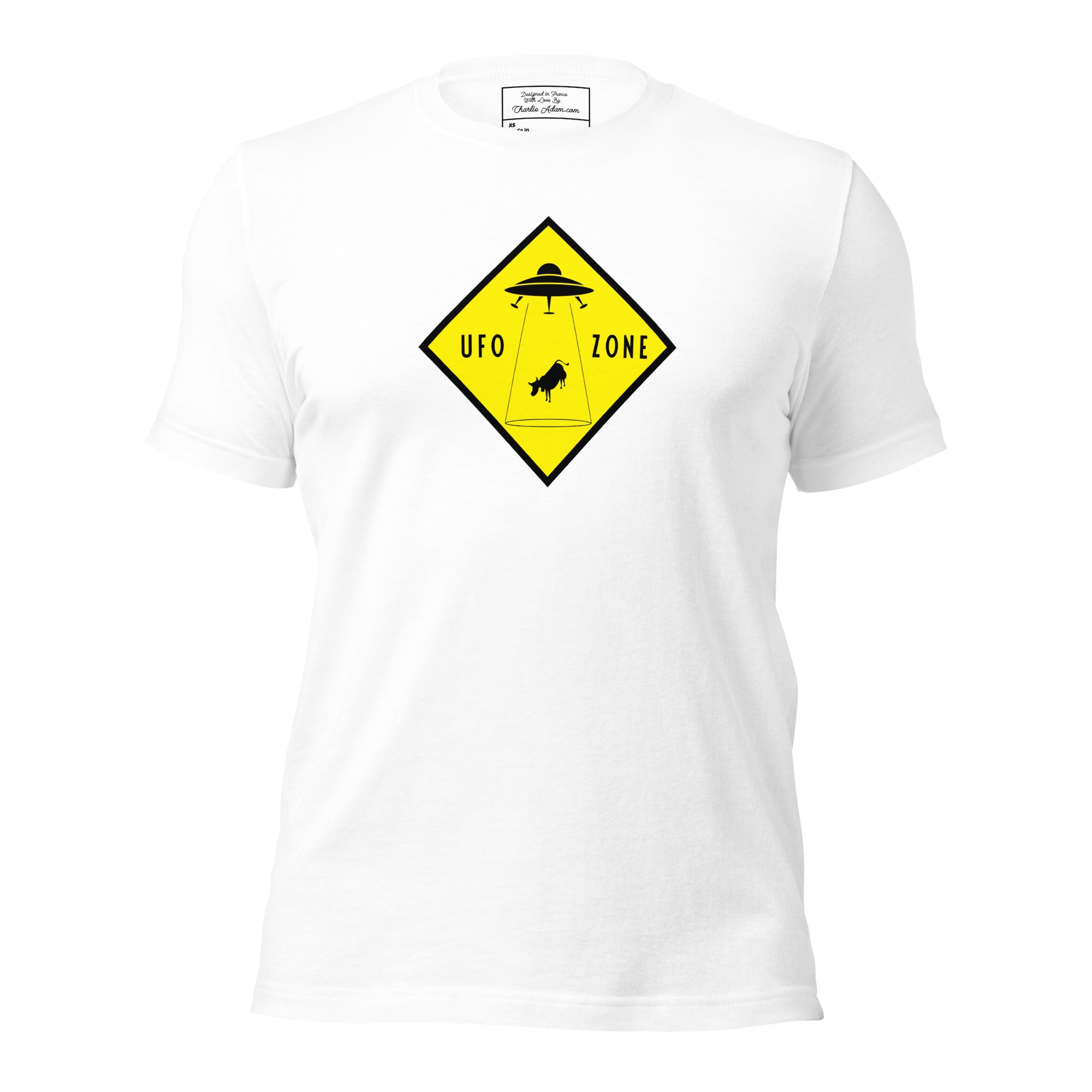 T-shirt en coton unisexe UFO Zone sur couleurs claires