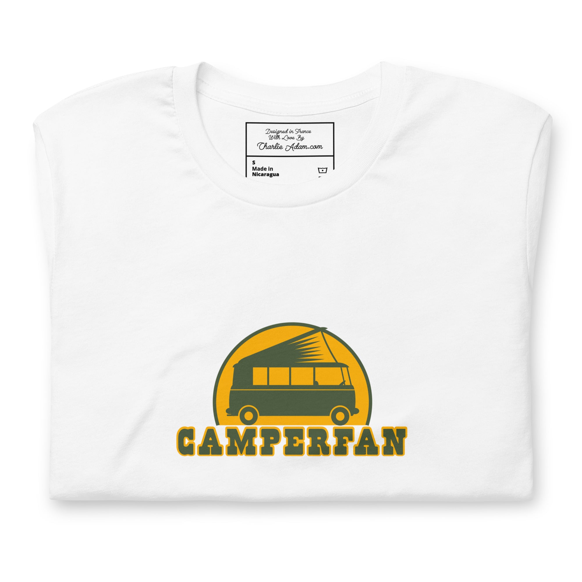 Unisex cotton t-shirt Camperfan on light colors