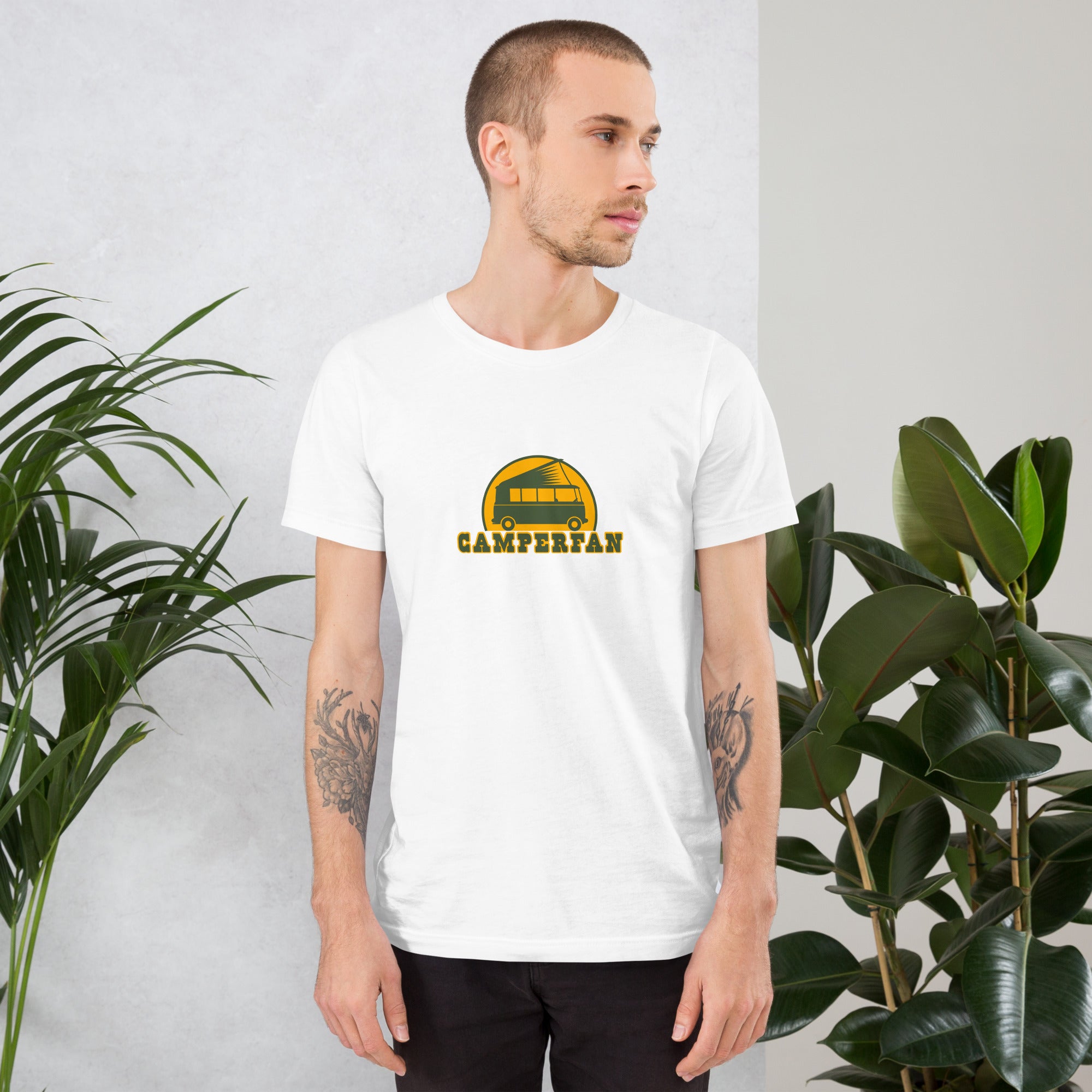 Unisex cotton t-shirt Camperfan on light colors