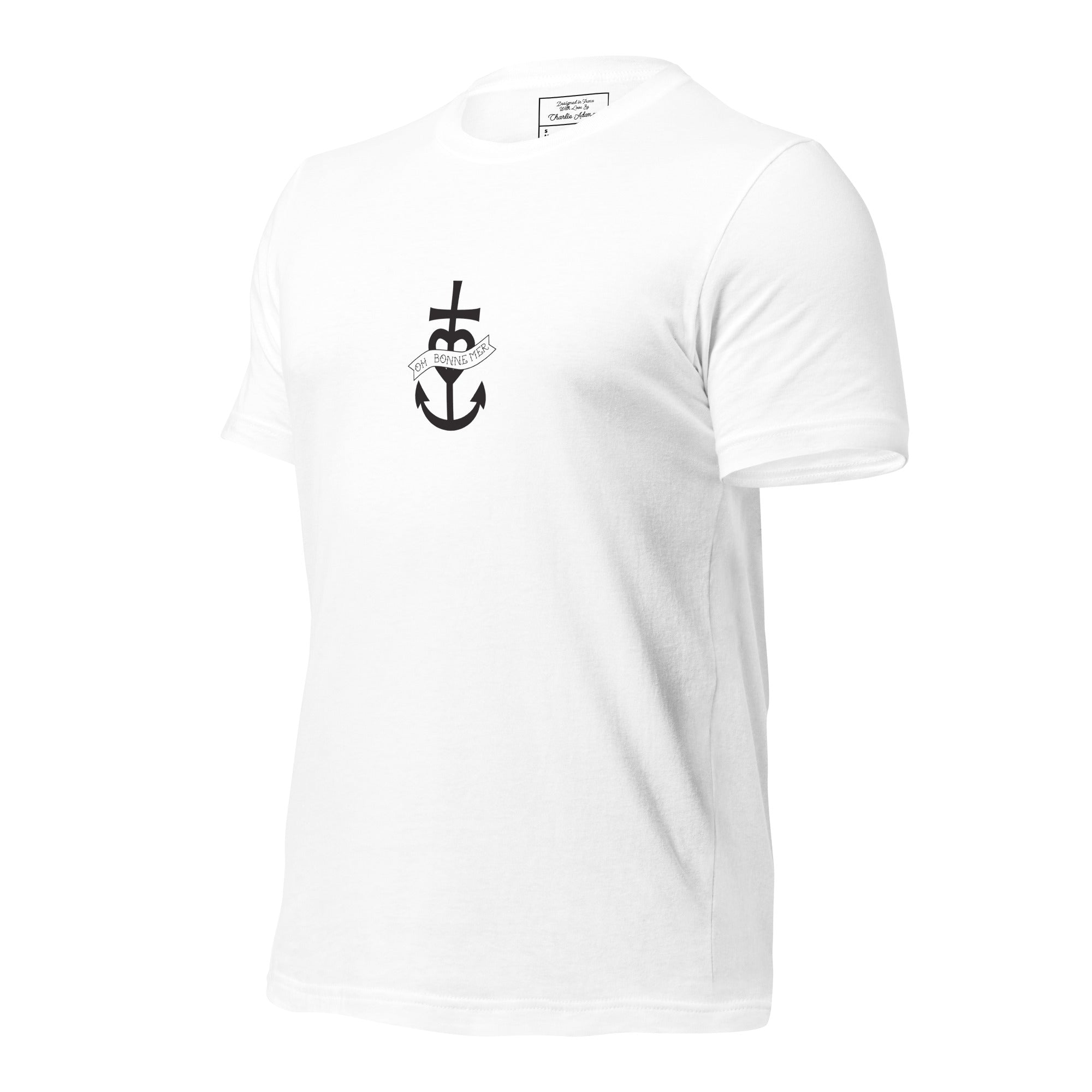 T-shirt en coton unisexe Oh Bonne Mer 1 sur couleurs claires