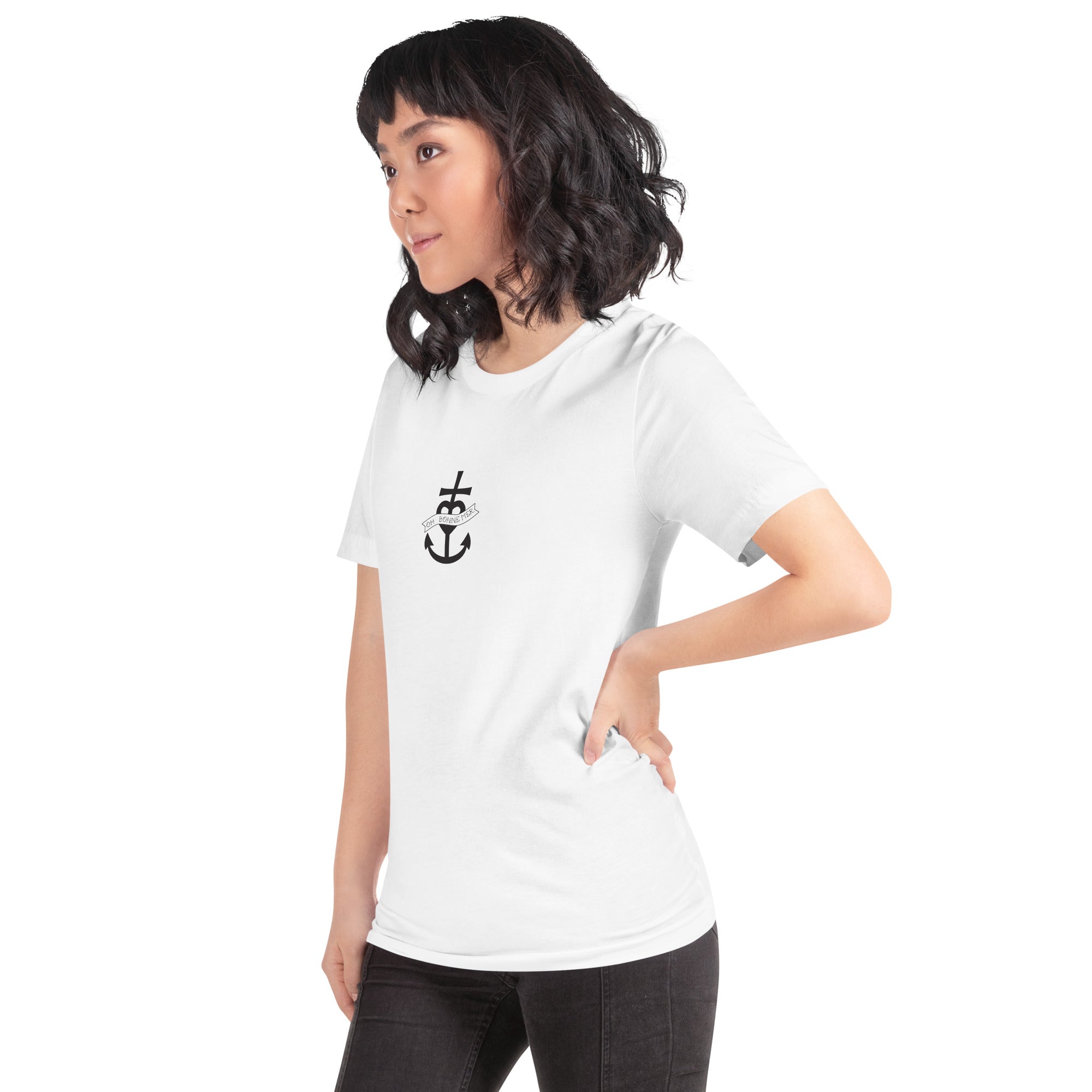 T-shirt en coton unisexe Oh Bonne Mer 1 sur couleurs claires