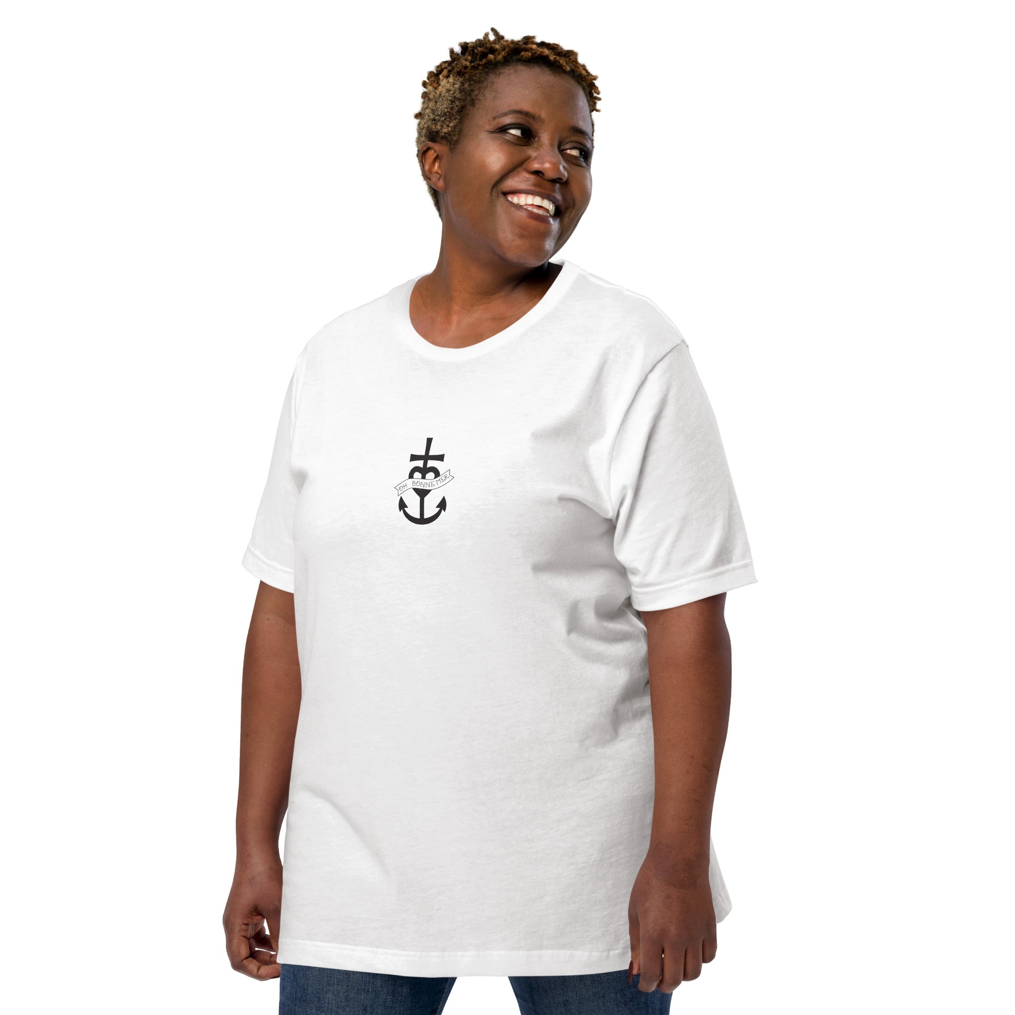 T-shirt en coton unisexe Oh Bonne Mer 1 sur couleurs claires