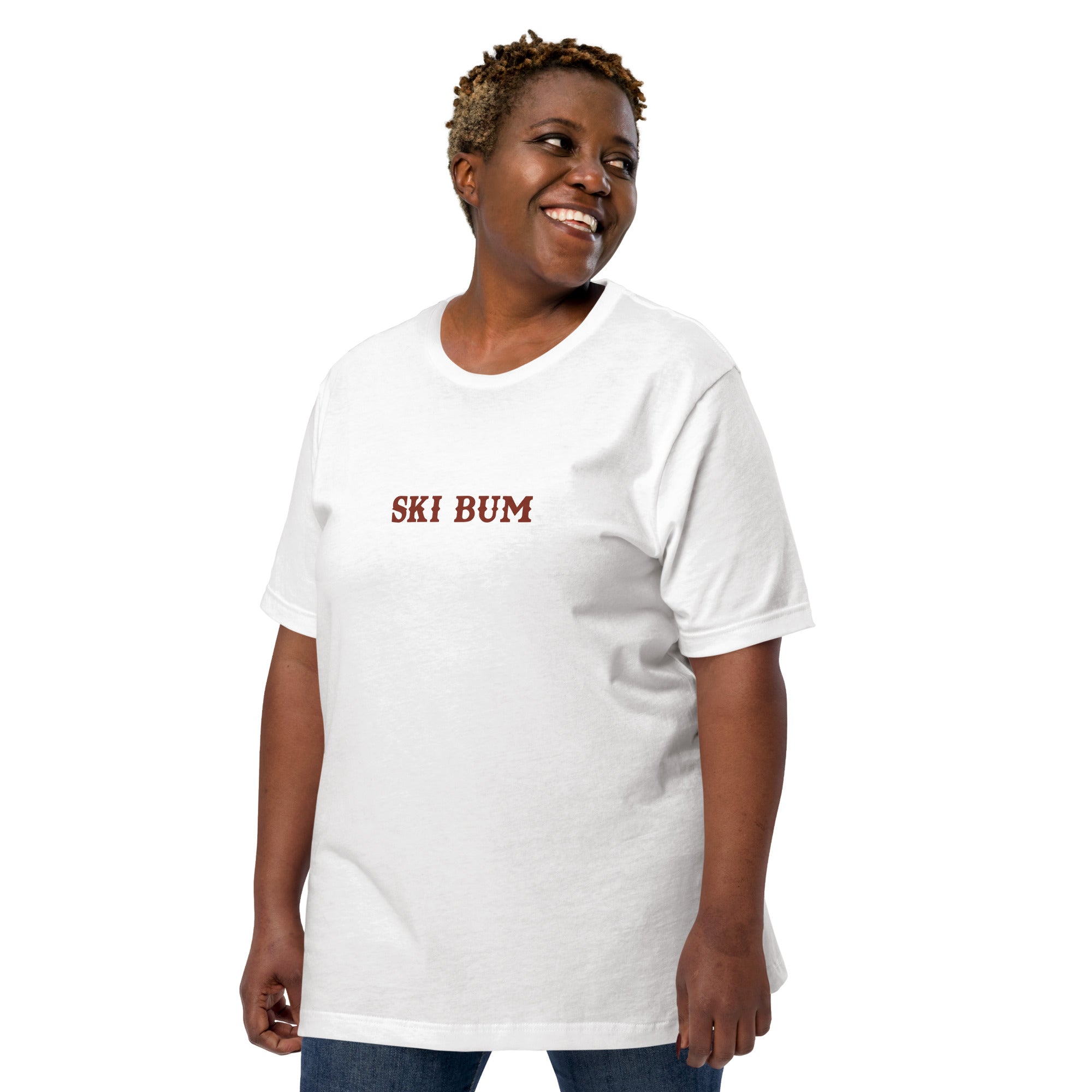 Unisex t-shirt Ski Bum on light colors