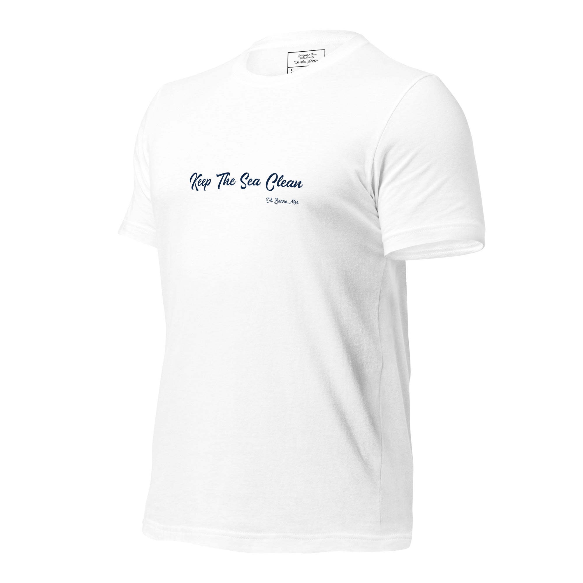 Unisex cotton t-shirt Keep The Sea Clean on light colors