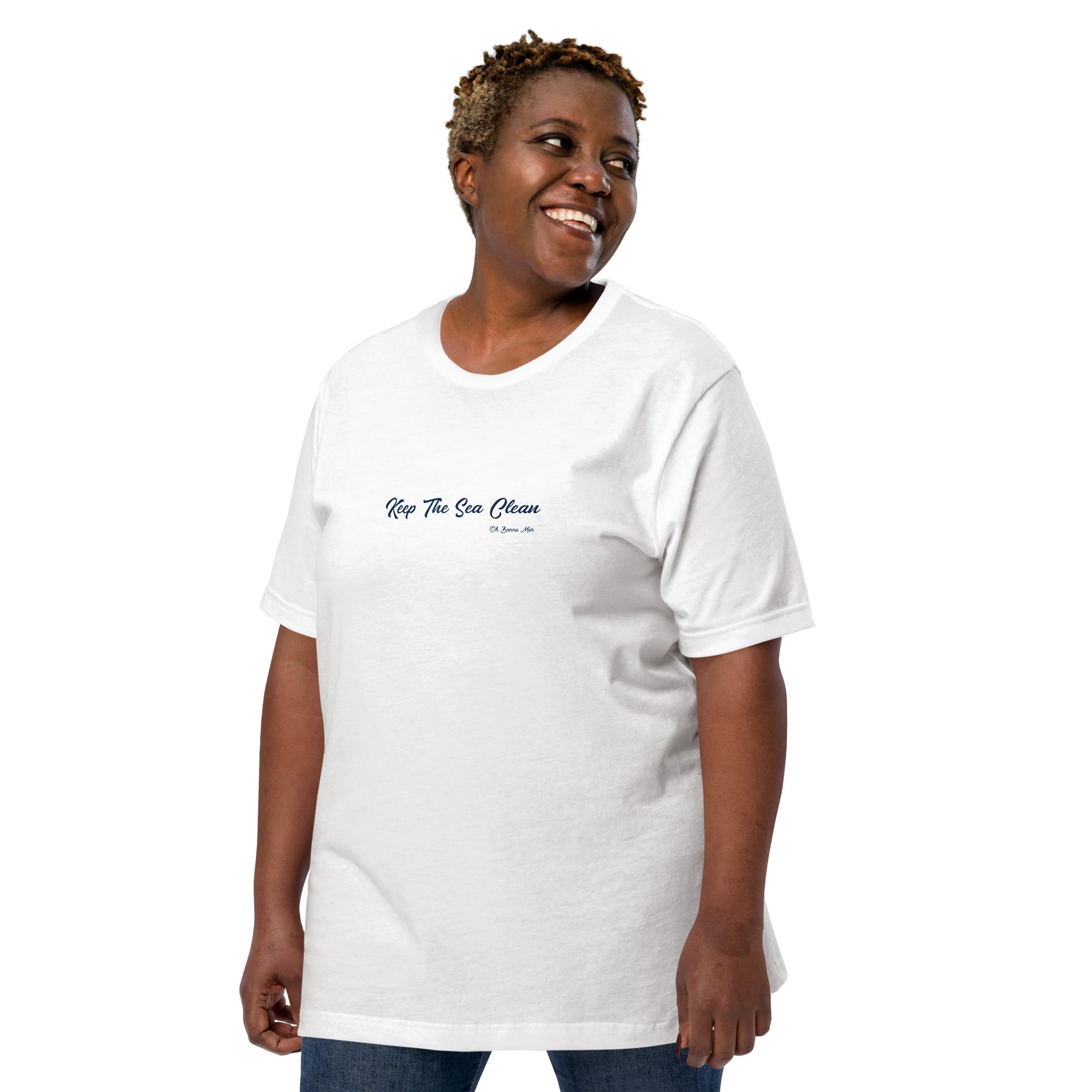 T-shirt en coton unisexe Keep The Sea Clean sur couleurs claires