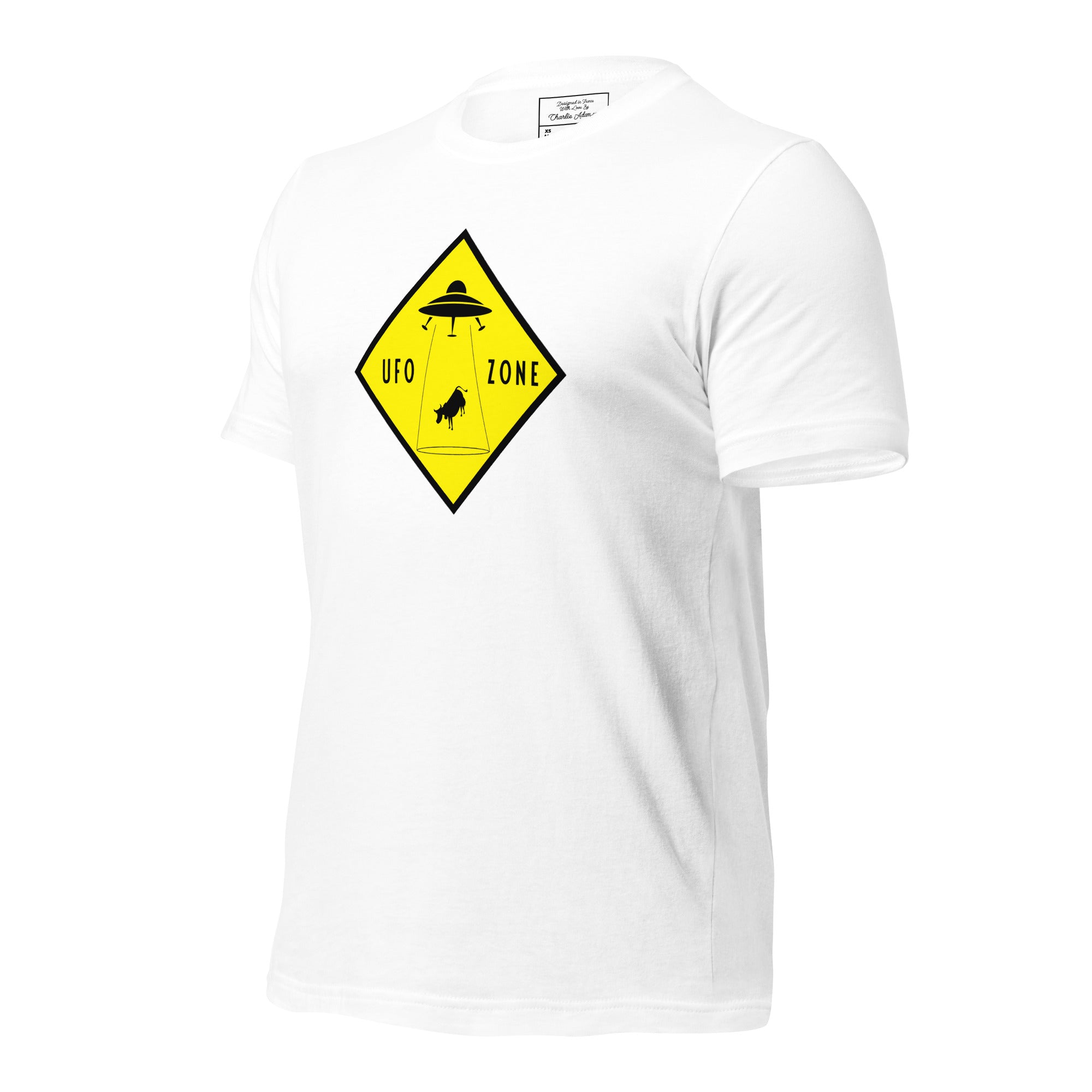 T-shirt en coton unisexe UFO Zone sur couleurs claires