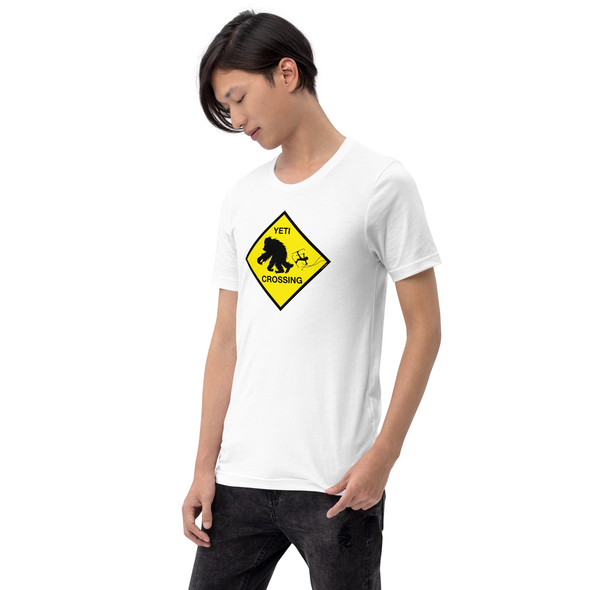 T-shirt en coton unisexe Yeti Crossing