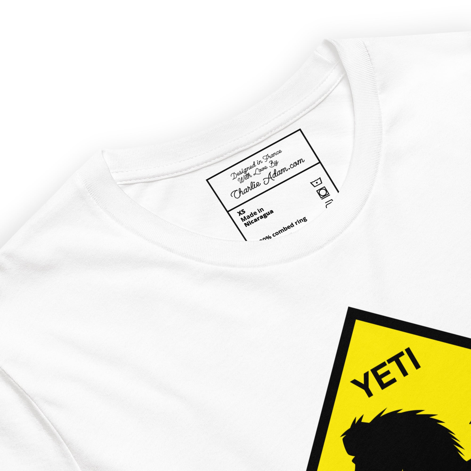 T-shirt en coton unisexe Yeti Crossing