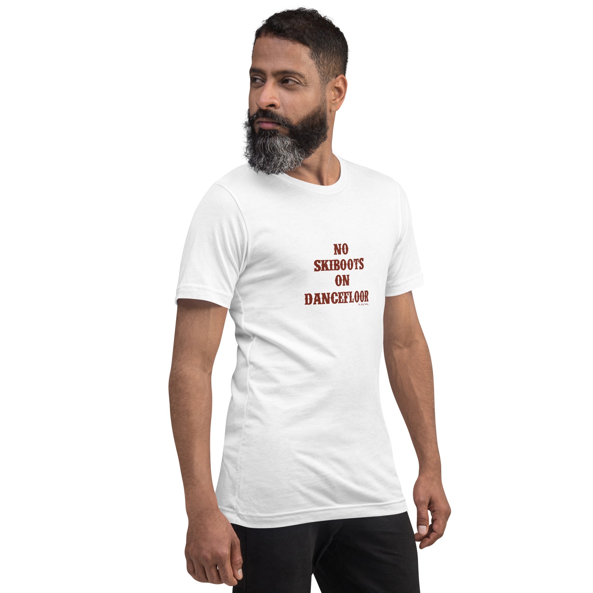 Unisex t-shirt No Skiboots on Dancefloor on light colors