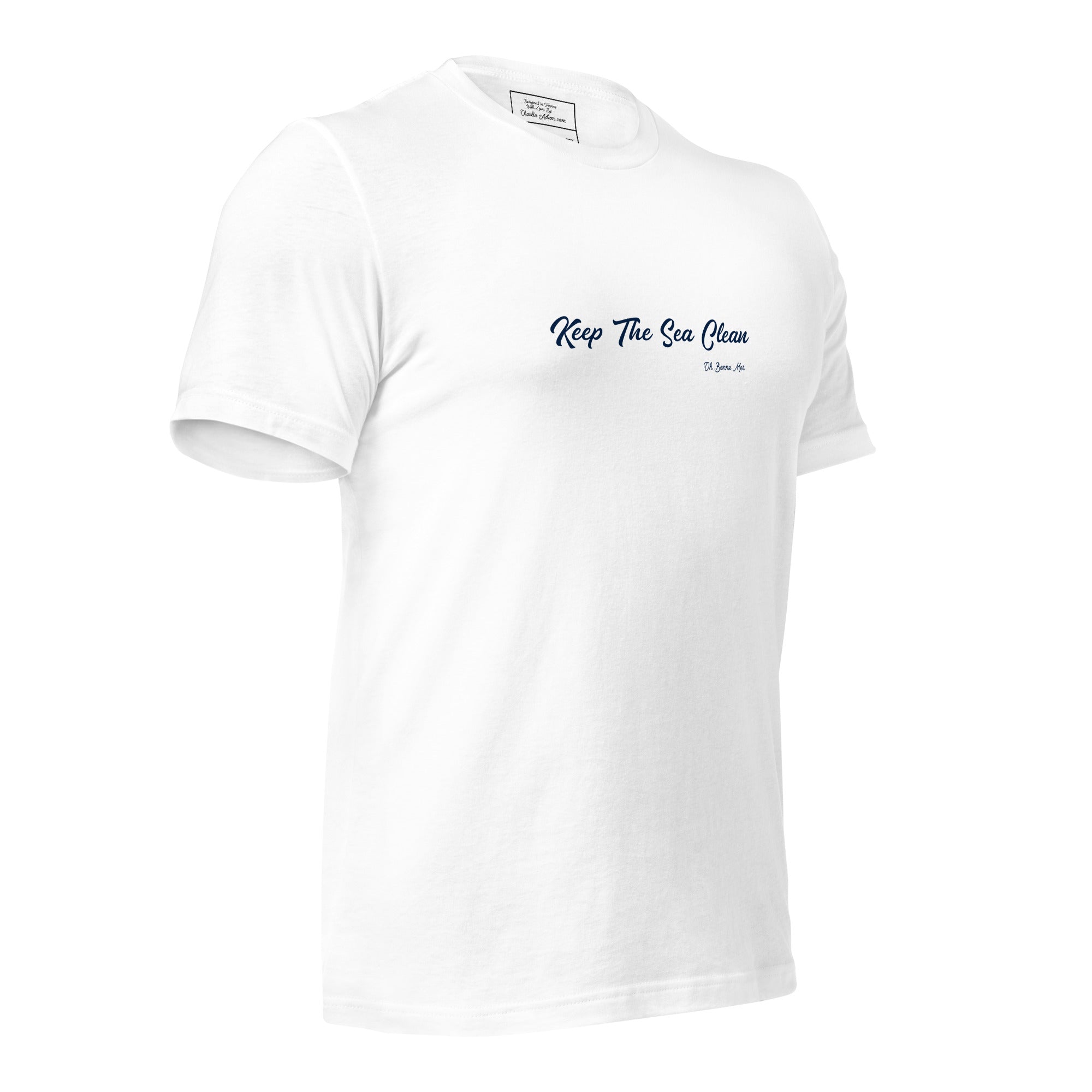 T-shirt en coton unisexe Keep The Sea Clean sur couleurs claires