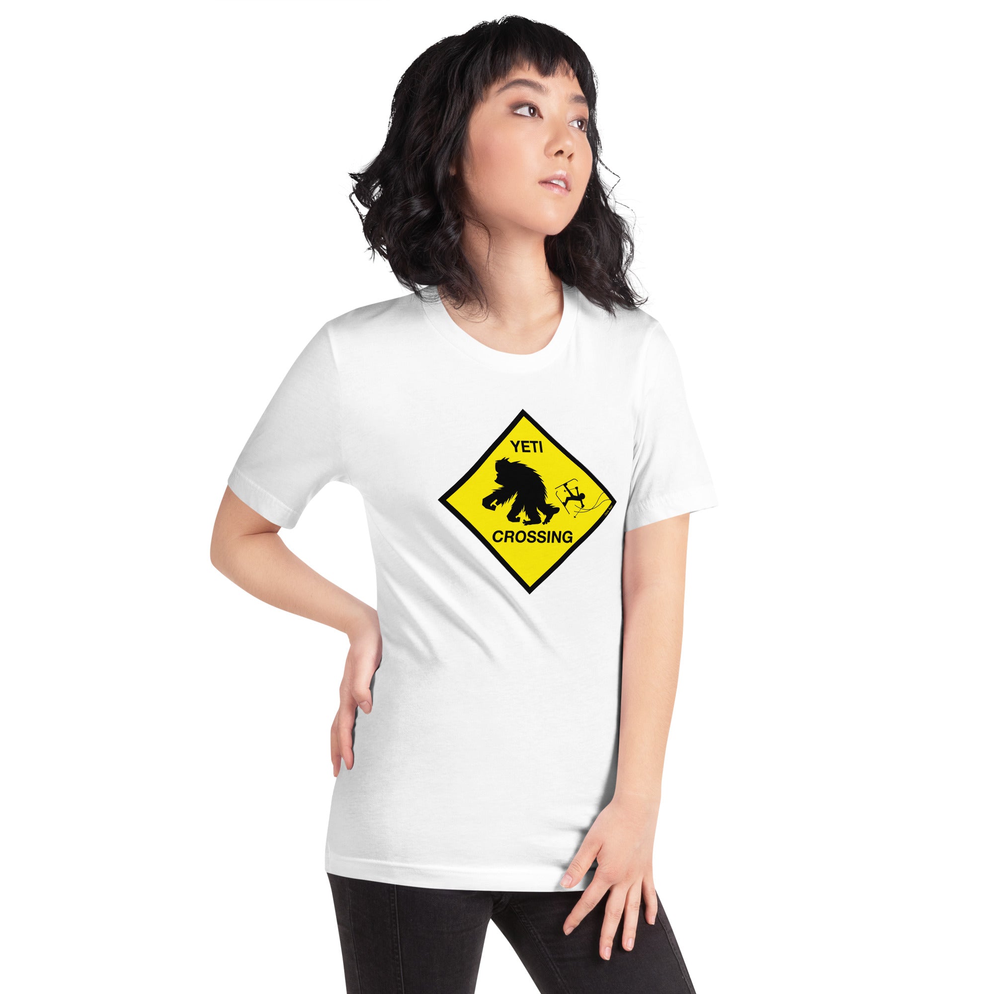 T-shirt en coton unisexe Yeti Crossing