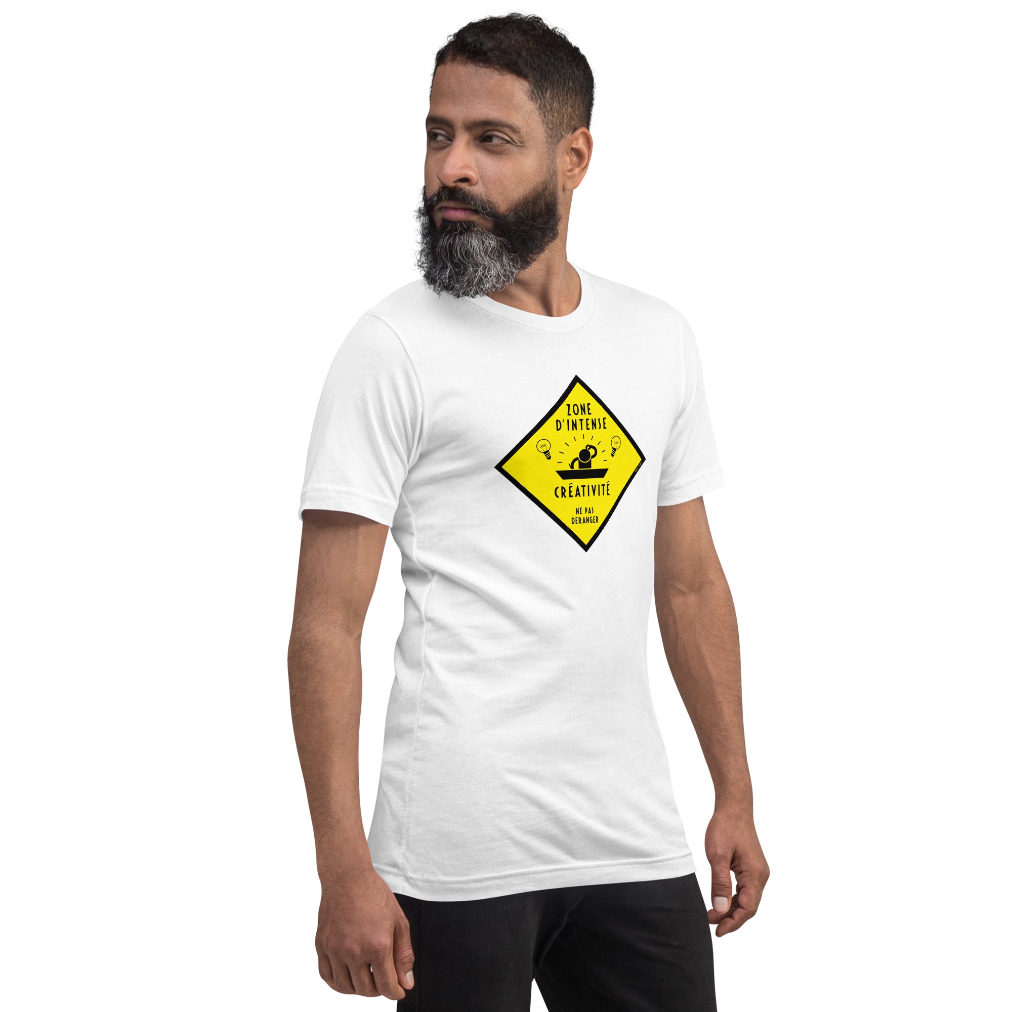 T-shirt en coton unisexe Zone d'intense créativité, Ne pas déranger sur couleurs claires