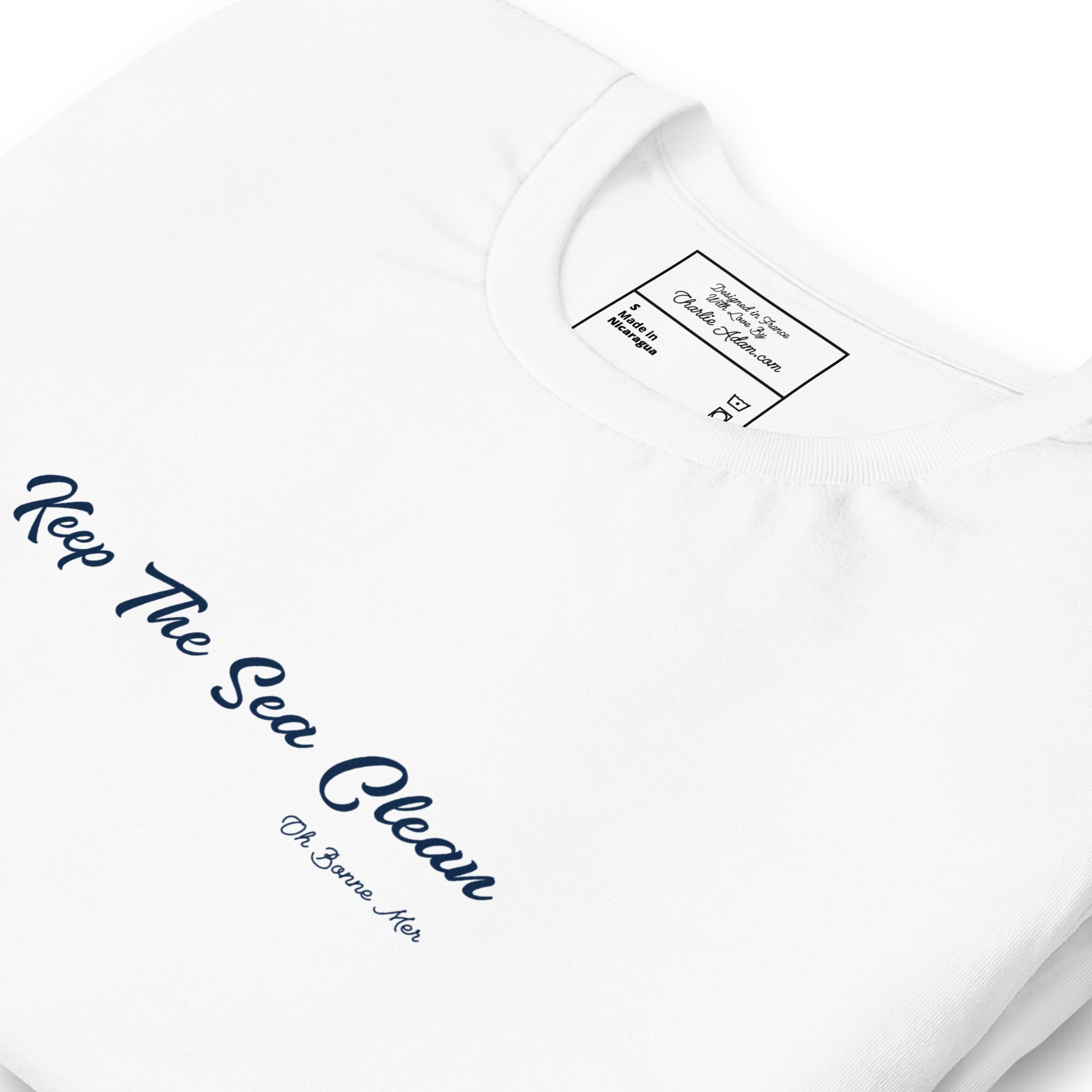 T-shirt en coton unisexe Keep The Sea Clean sur couleurs claires