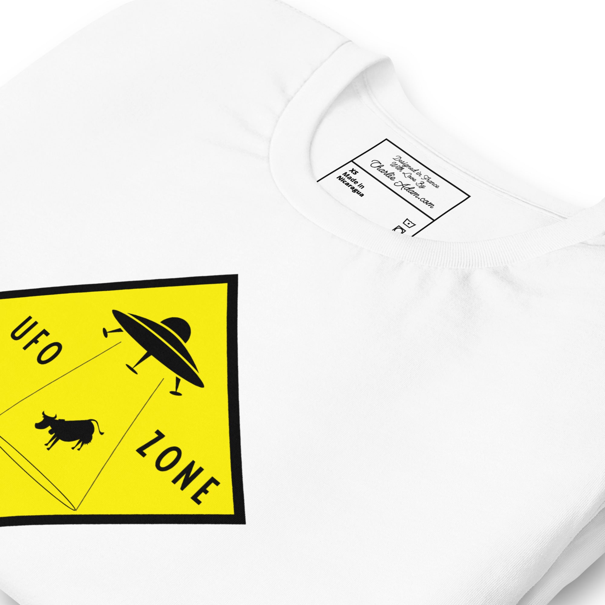 T-shirt en coton unisexe UFO Zone sur couleurs claires