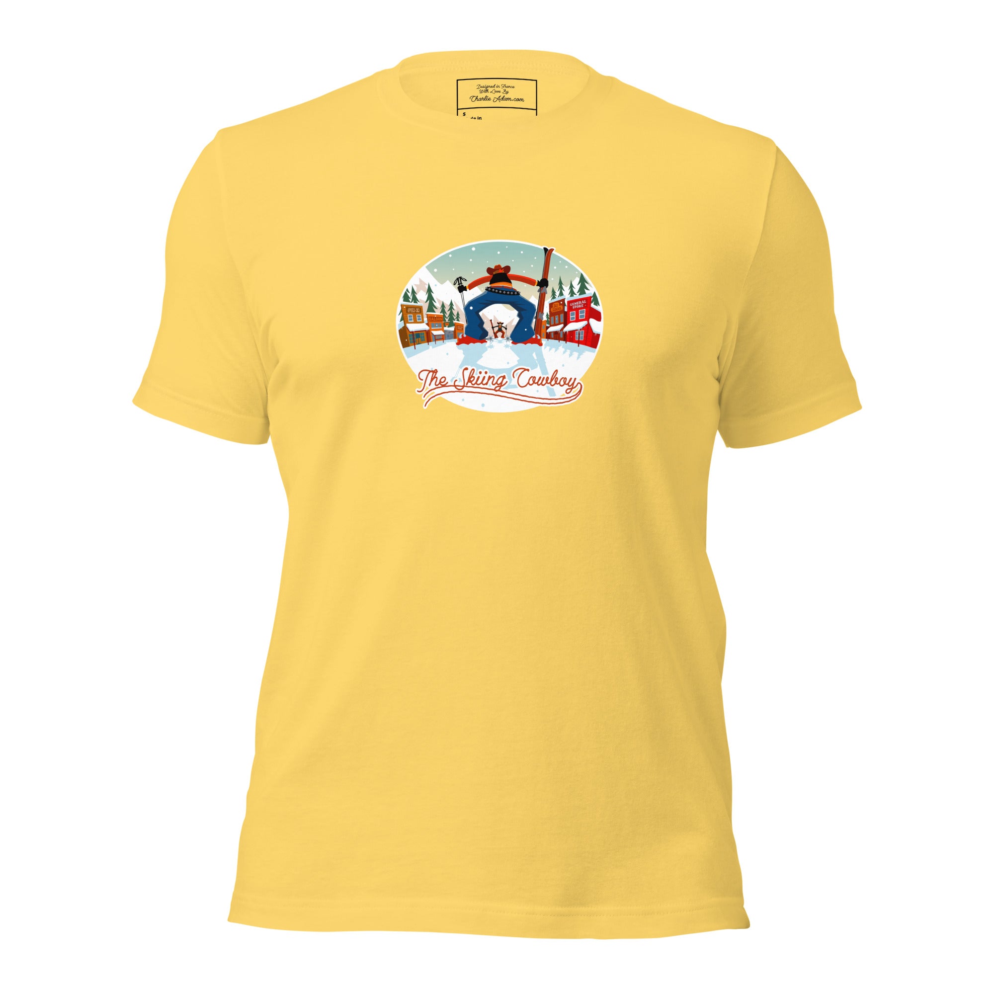 Unisex cotton t-shirt Ski Fight at OK Corral on bright colors