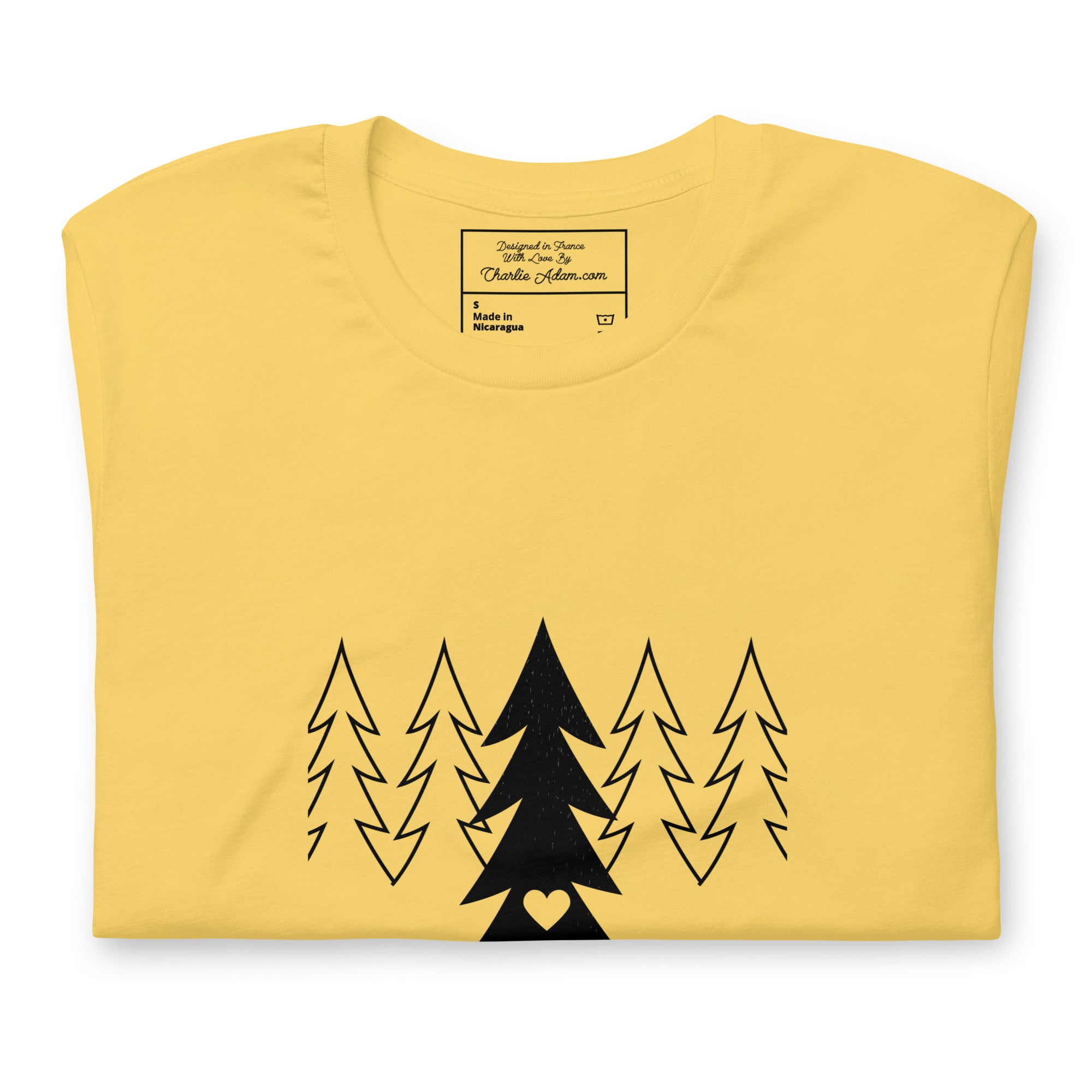 T-shirt en coton unisexe Tree hugging zone sur couleurs vives