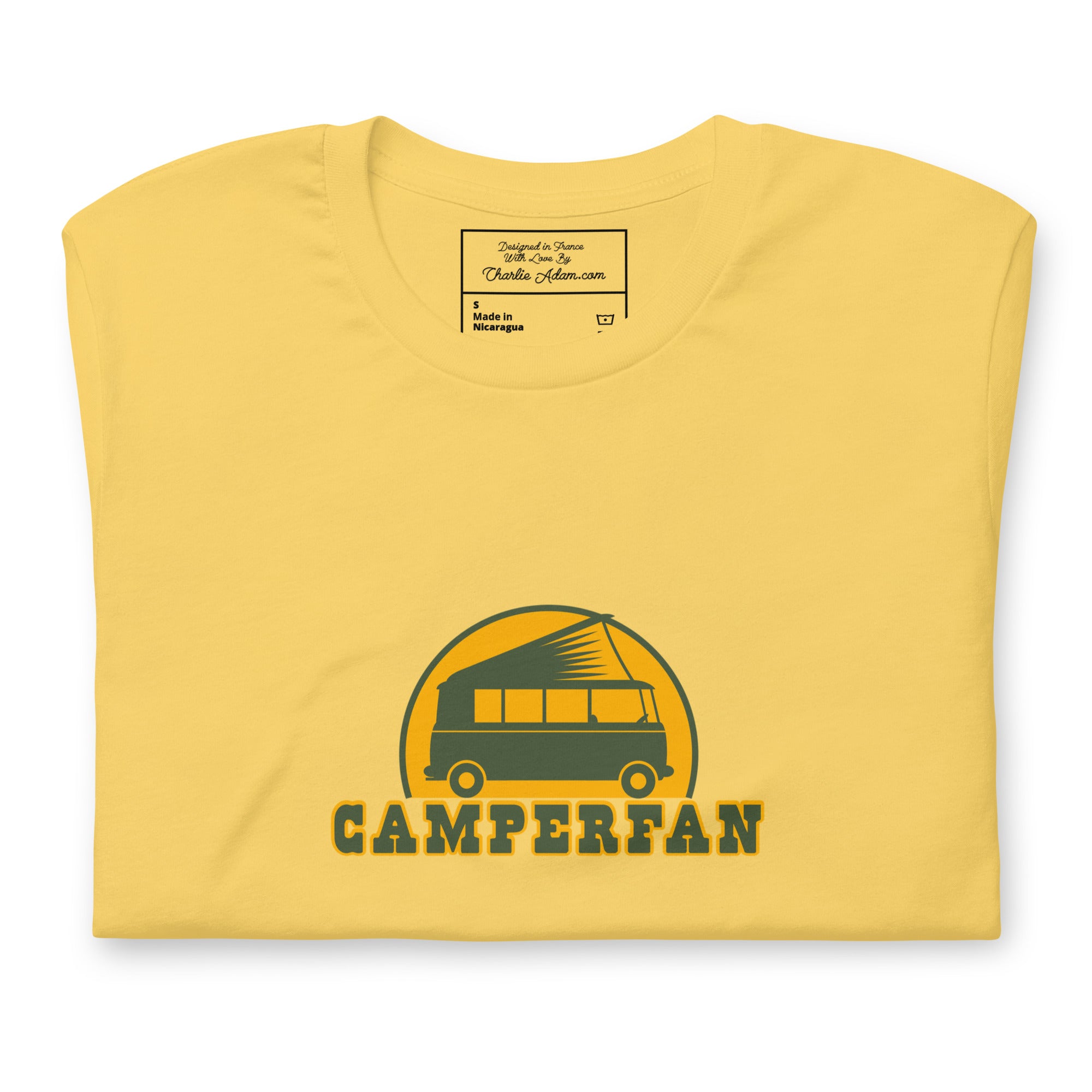 Unisex cotton t-shirt Camperfan on light colors