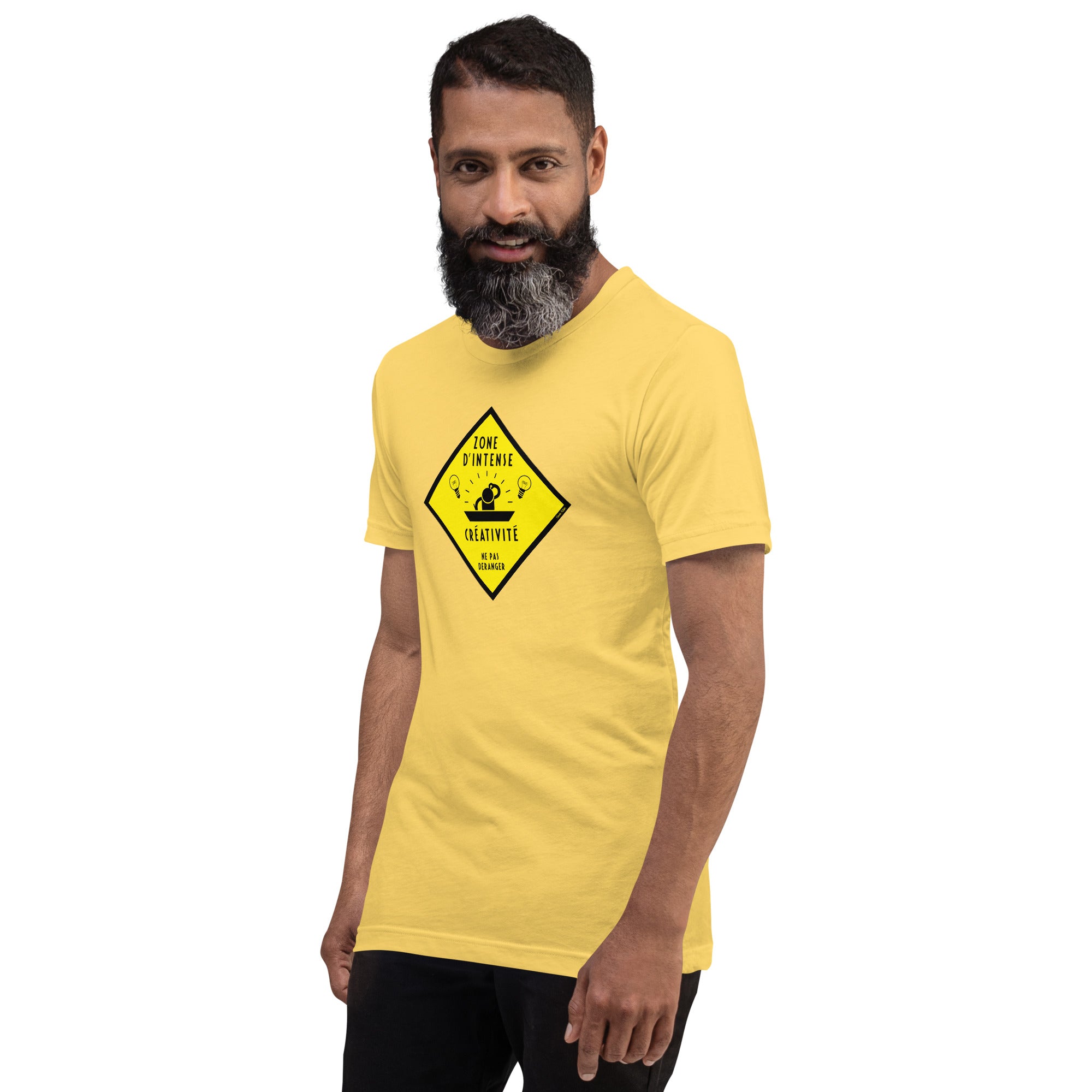 T-shirt en coton unisexe Zone d'intense créativité, Ne pas déranger sur couleurs claires