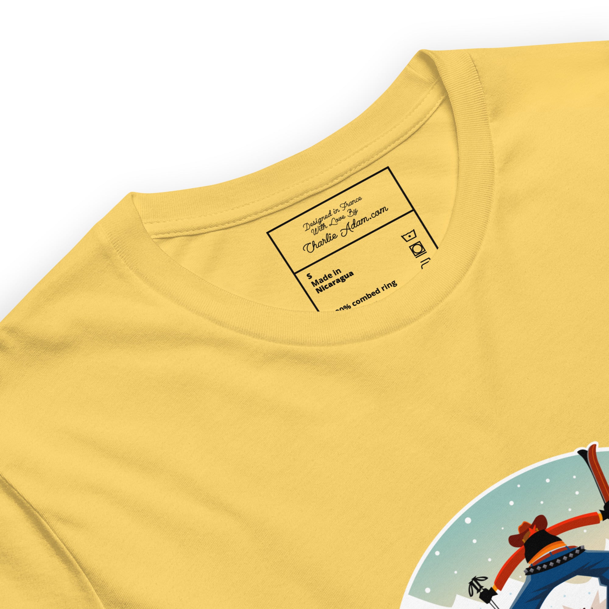 Unisex cotton t-shirt Ski Fight at OK Corral on bright colors