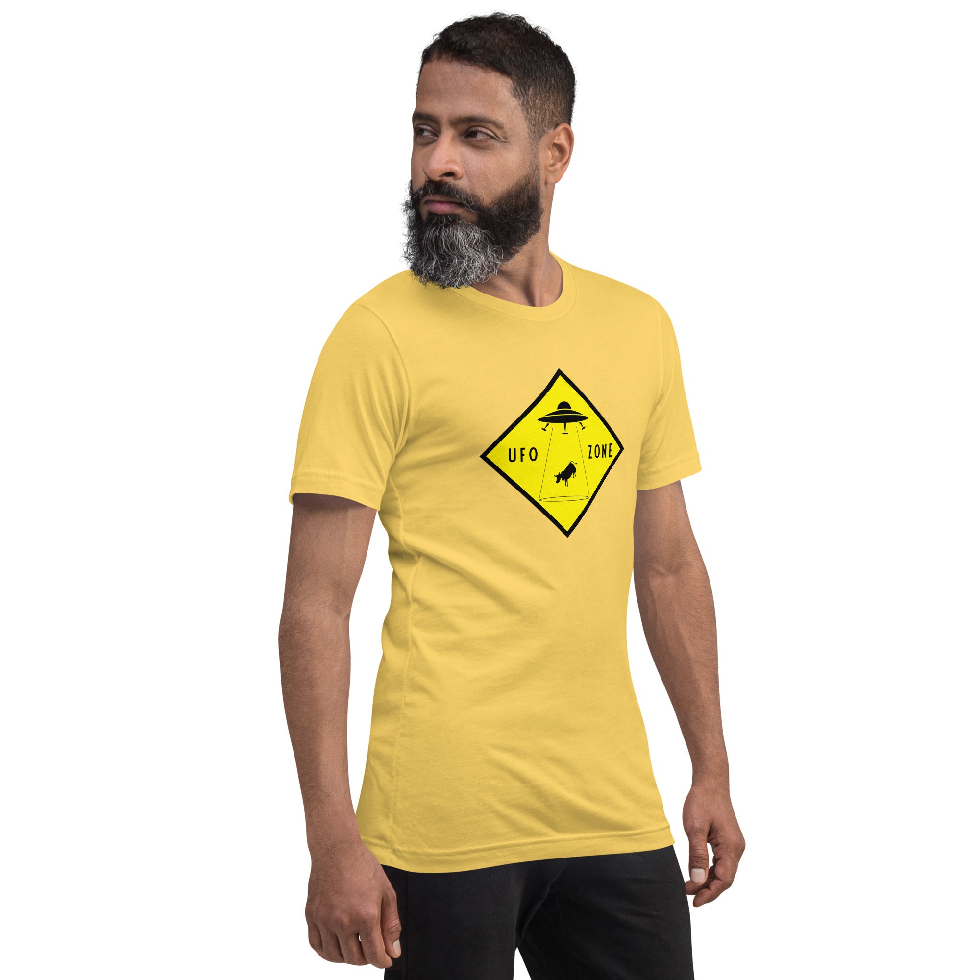 T-shirt en coton unisexe UFO Zone sur couleurs vives