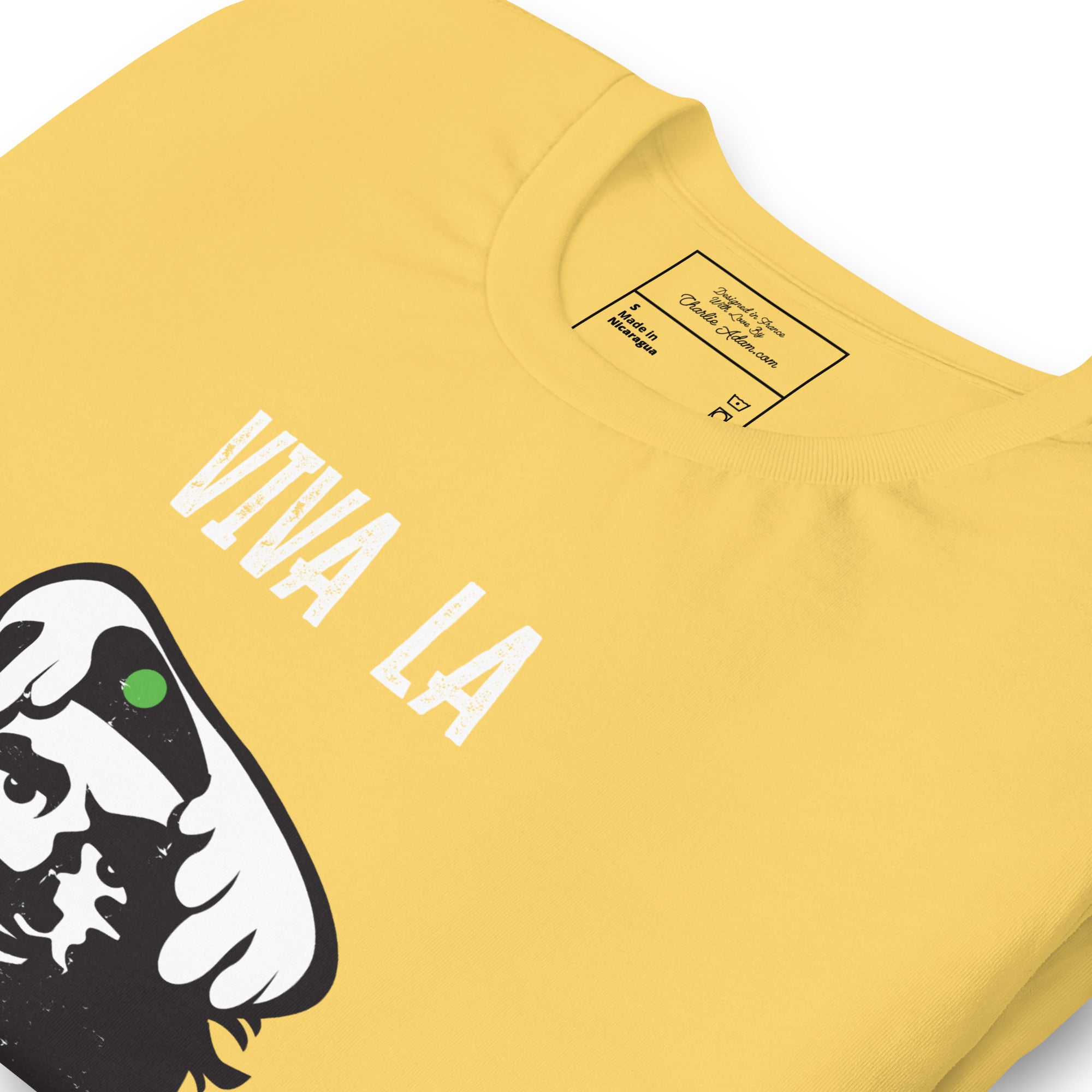 Unisex cotton t-shirt Viva la Rebolochon on bright colors