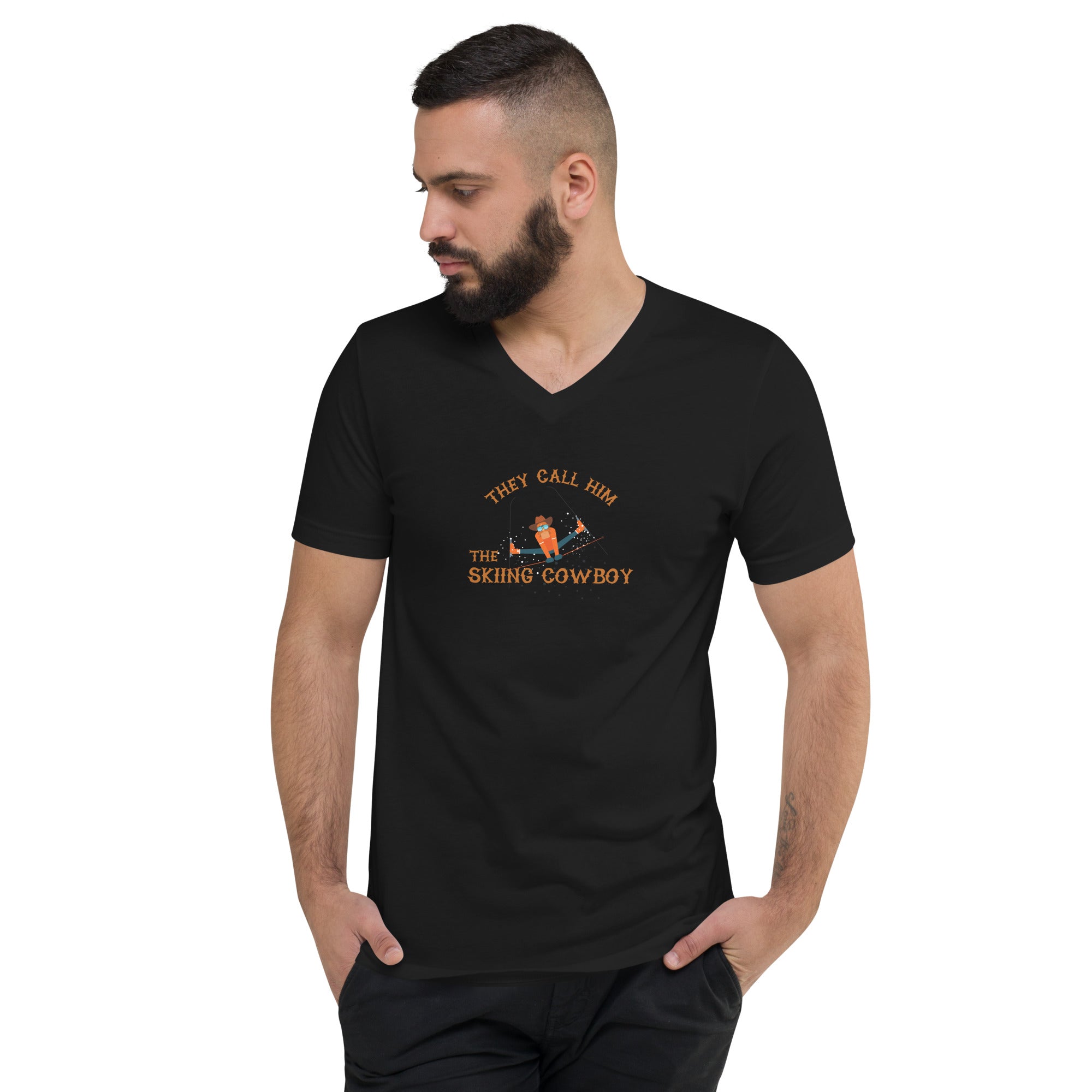 Unisex V-Neck T-Shirt Hot Dogger