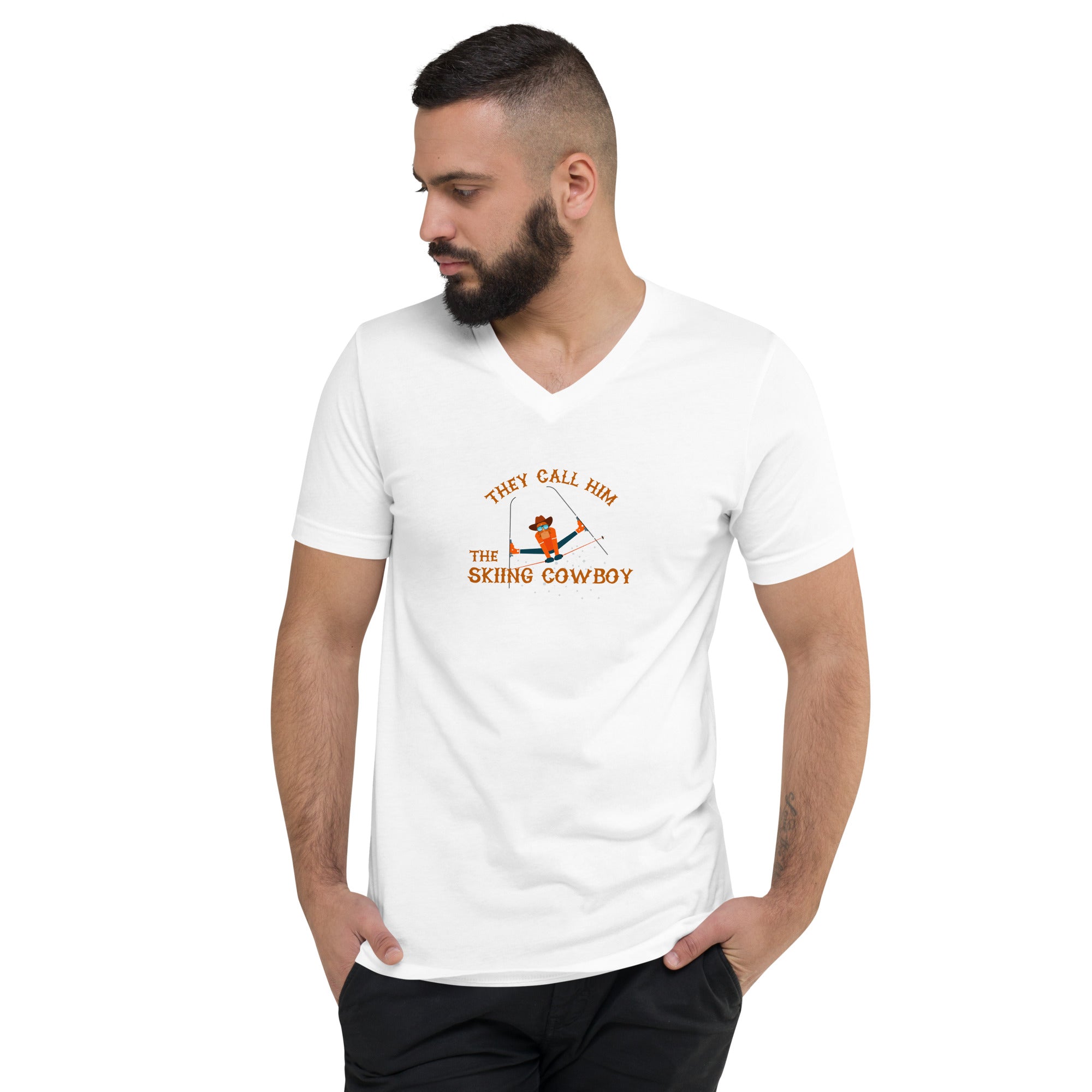 Unisex V-Neck T-Shirt Hot Dogger