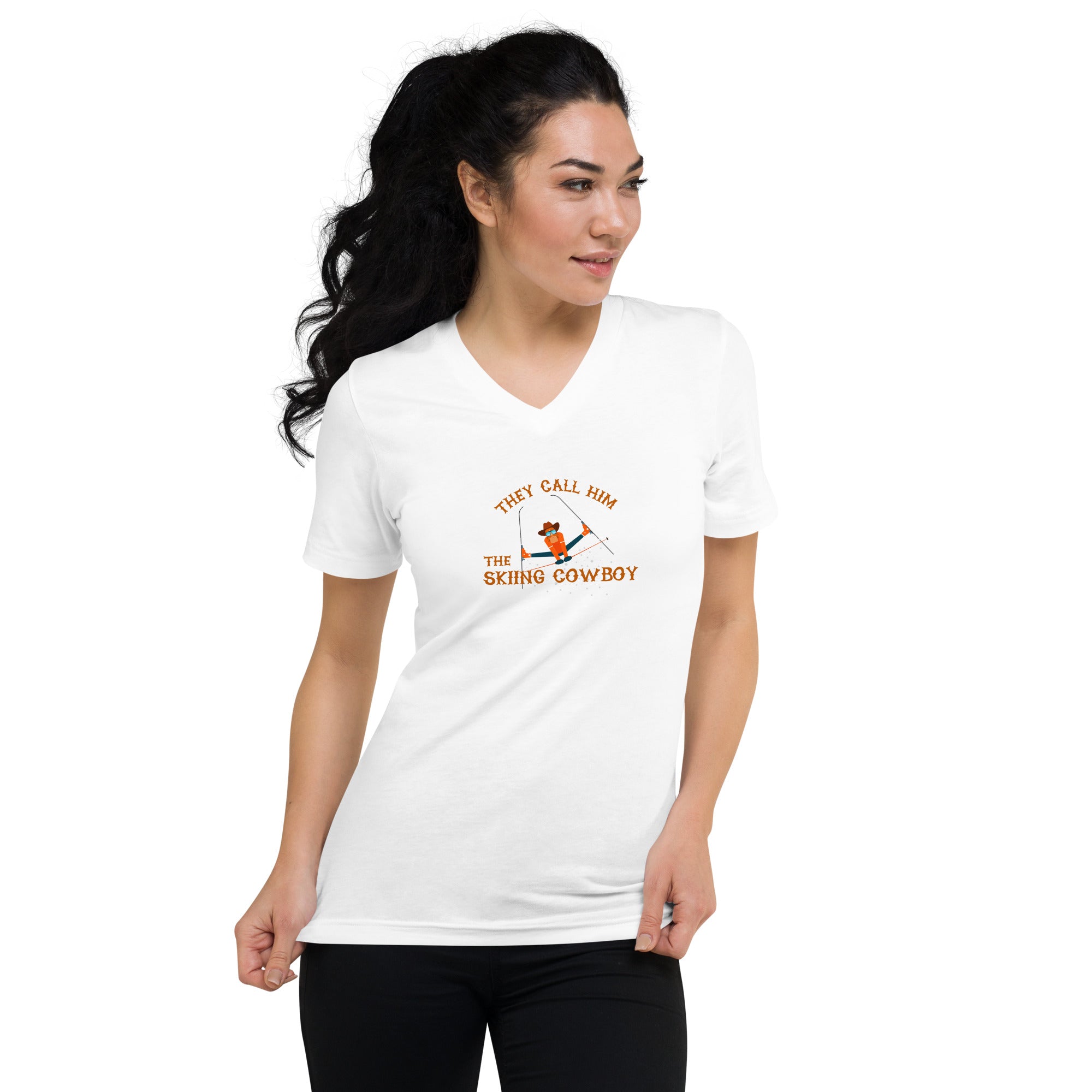 Unisex V-Neck T-Shirt Hot Dogger