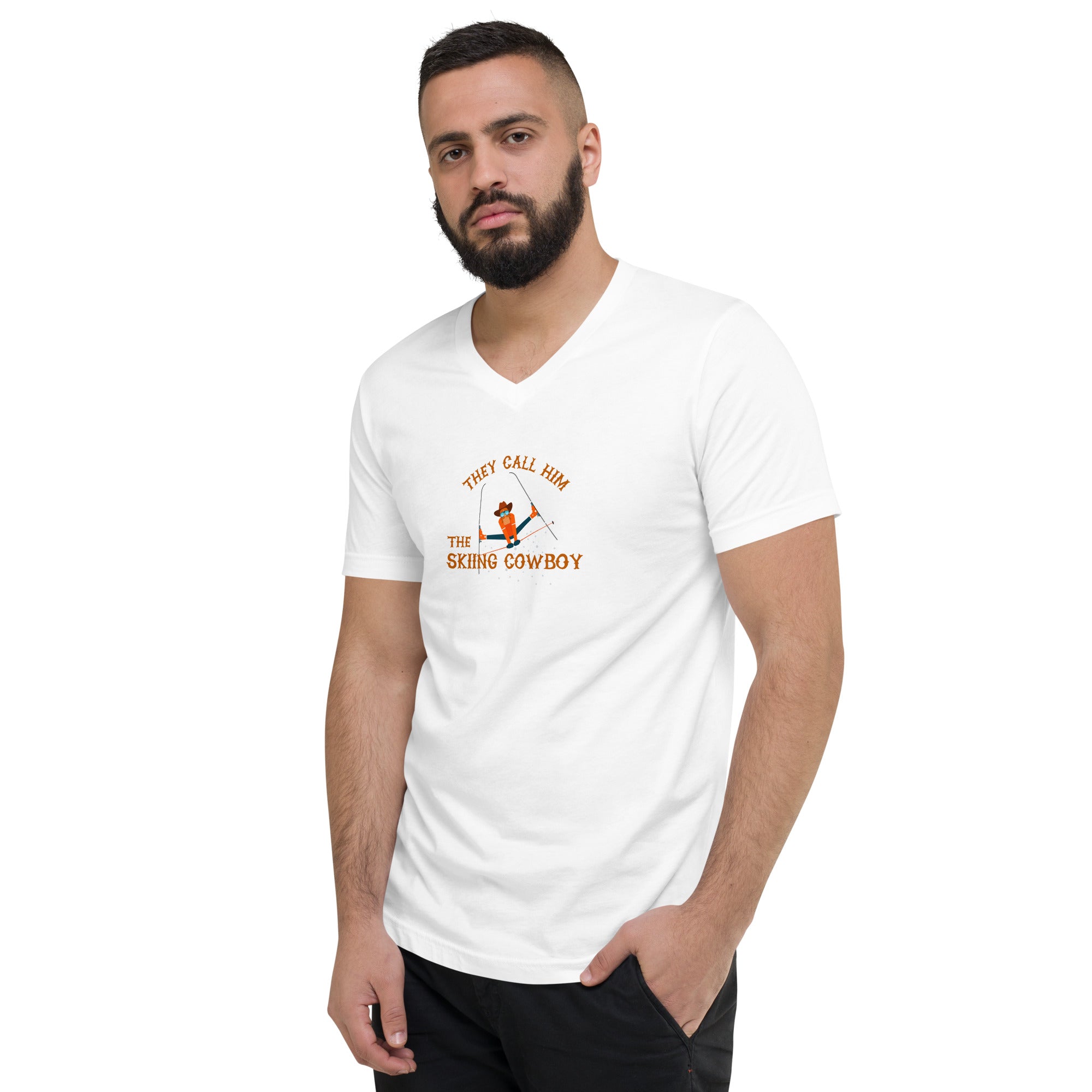 Unisex V-Neck T-Shirt Hot Dogger