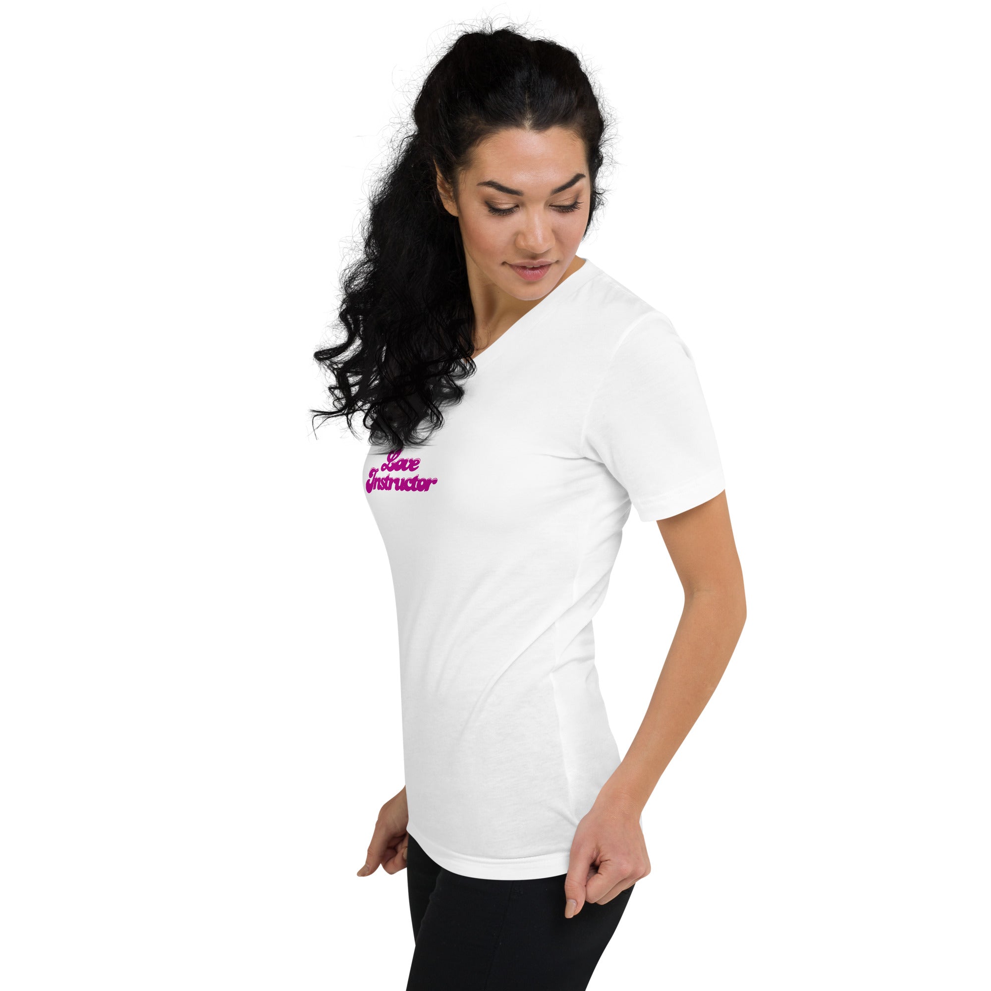 Unisex V-Neck T-Shirt Love instructor